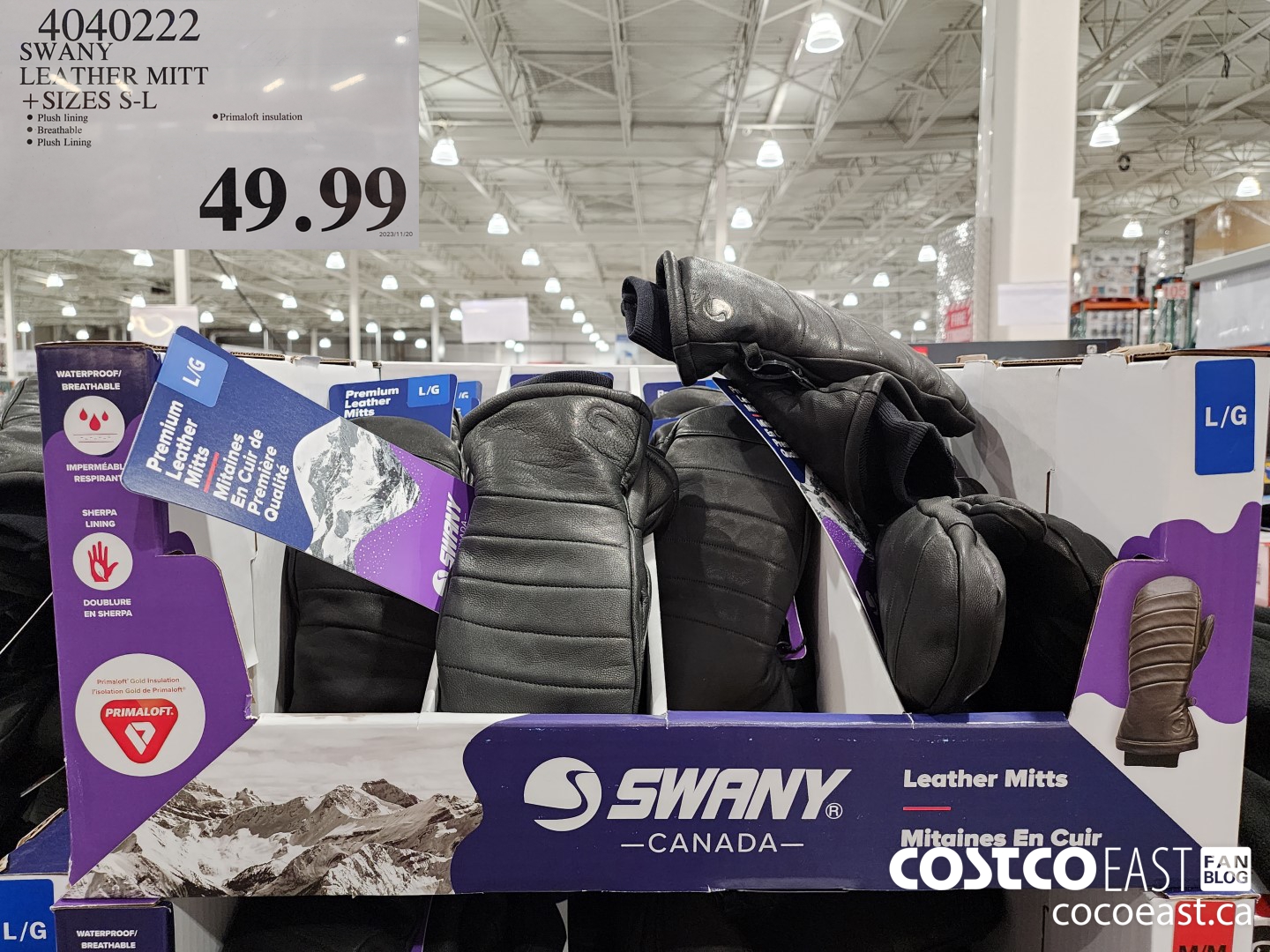 4040222 SWANY LEATHER MITT + SIZES S-L $49.99