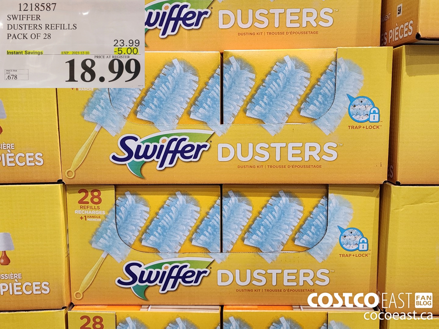 1218587 SWIFFER DUSTERS REFILLS PACK OF 28 2023--12-10 ($5.00 INSTANT SAVINGS) $18.99
