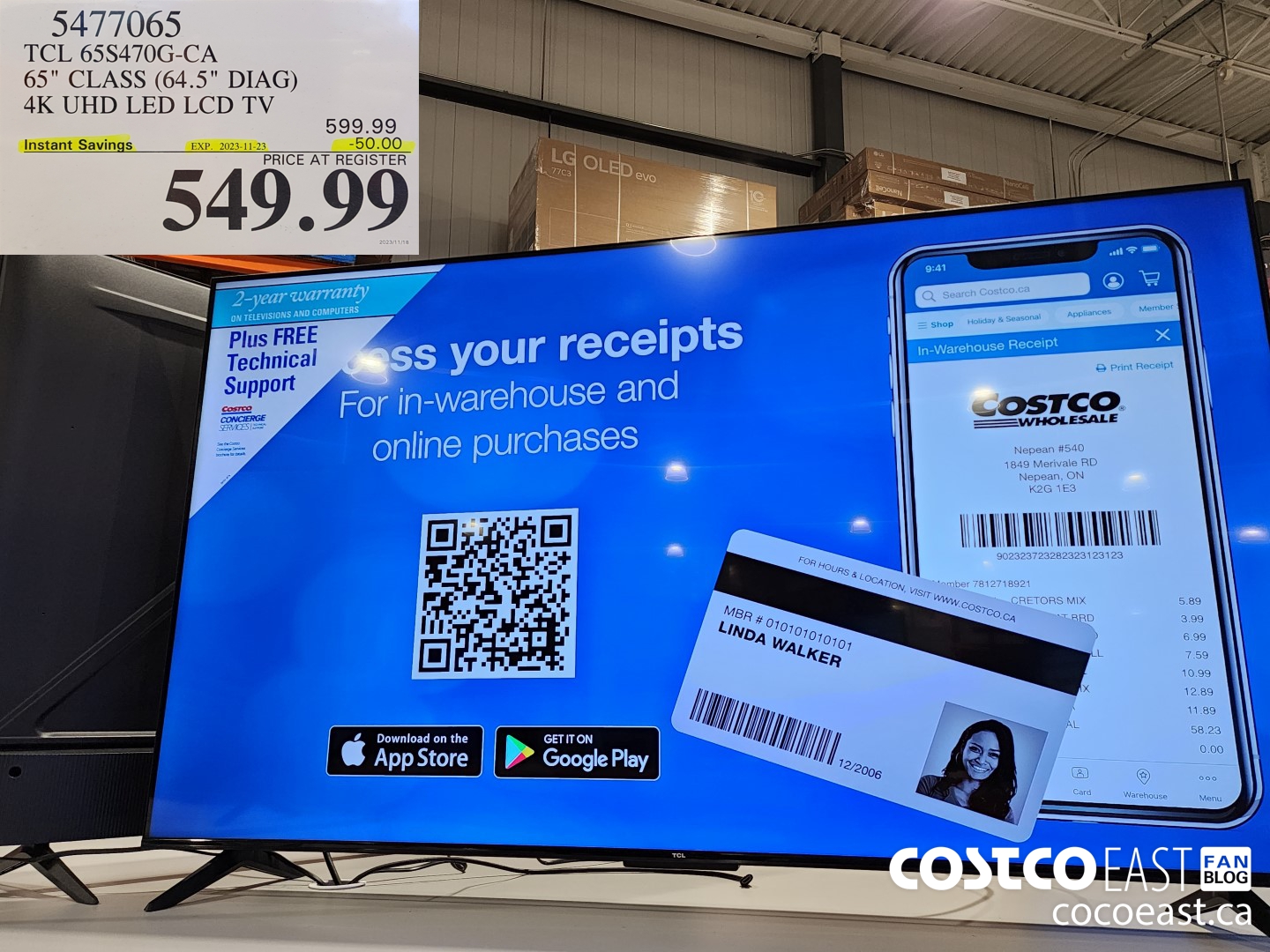 5477065 TCL 65S470G-CA 65