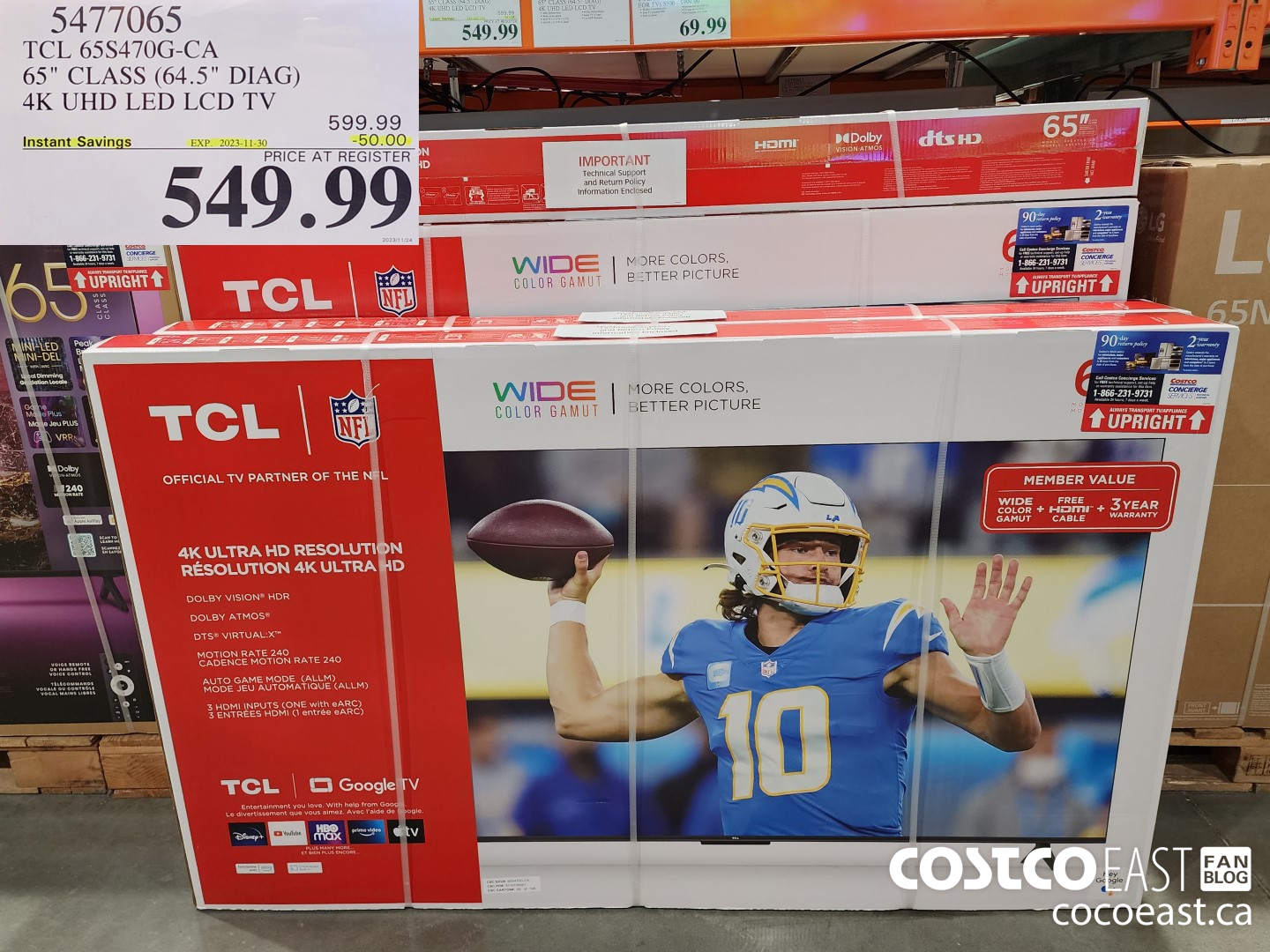 5477065 TCL 65S470G-CA 65