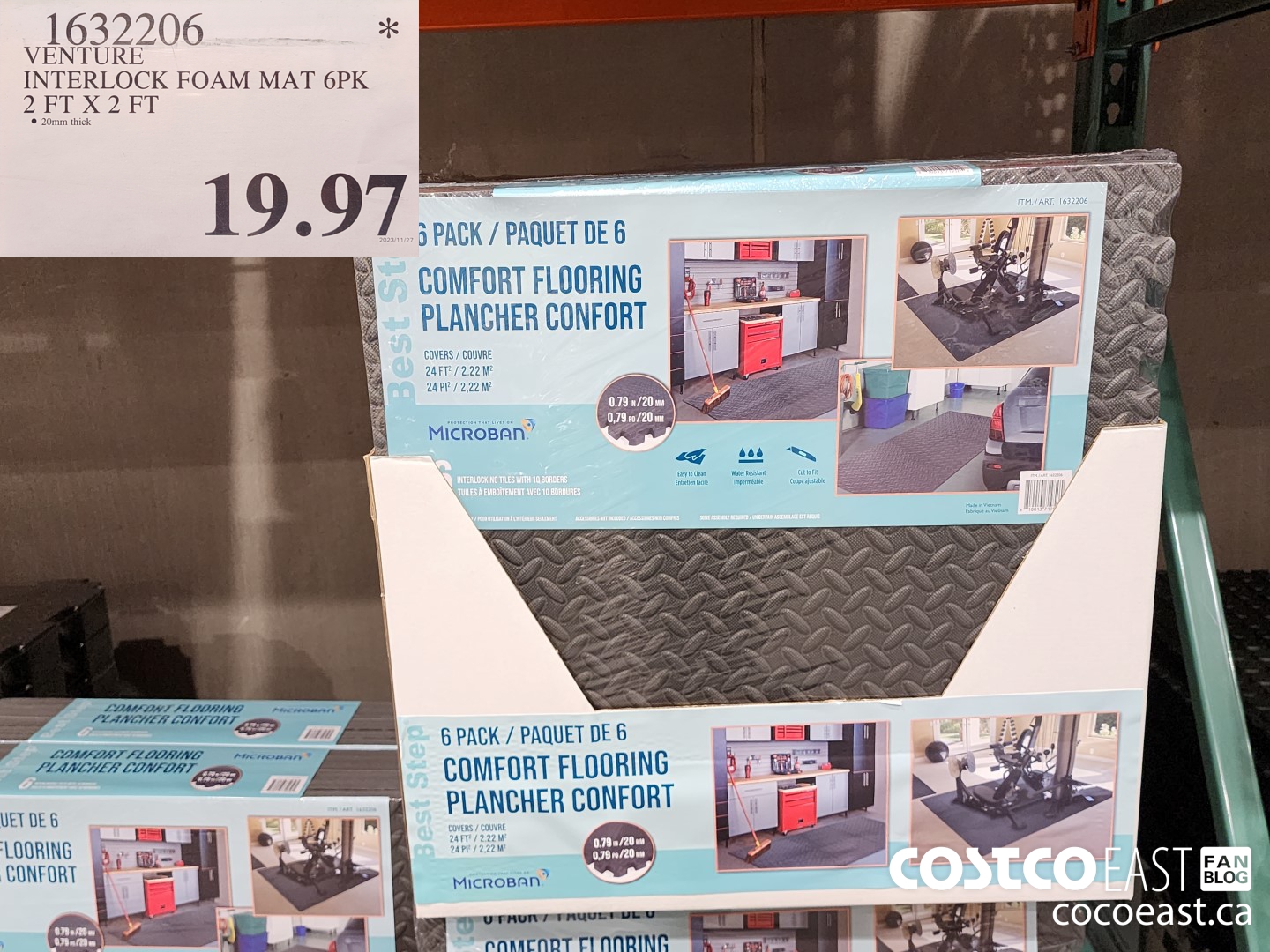 1632206 VENTURE INTERLOCK FOAM MAT 6PK 2 FT X 2 FT $19.97