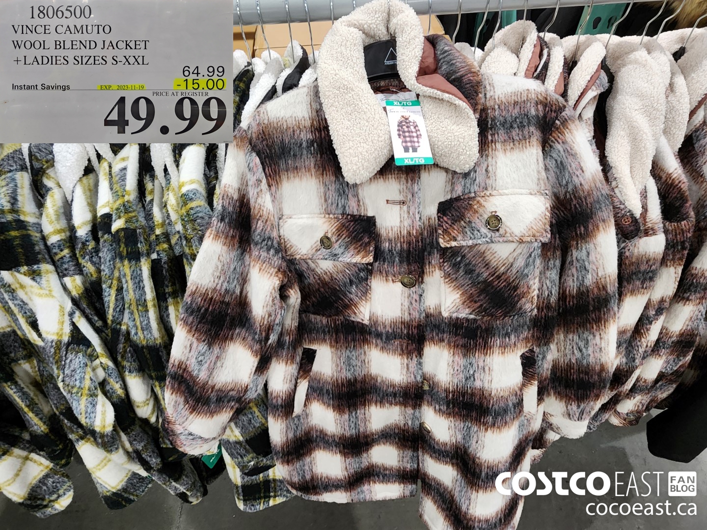 1806500 VINCE CAMUTO WOOL BLEND JACKET + LADIES SIZES S-XXL ($15.00 INSTANT SAVINGS EXPIRES ON 2023-11-19) $49.99