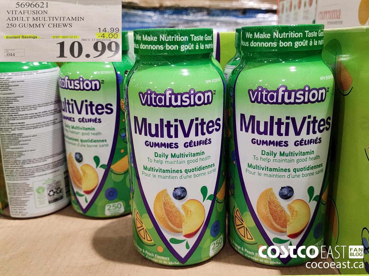 569662 VITAFUSION ADULT MULTIVITAMIN 250 GUMMY CHEWS ($4.00 INSTANT SAVINGS EXPIRES ON 2023-12-17) $10.99