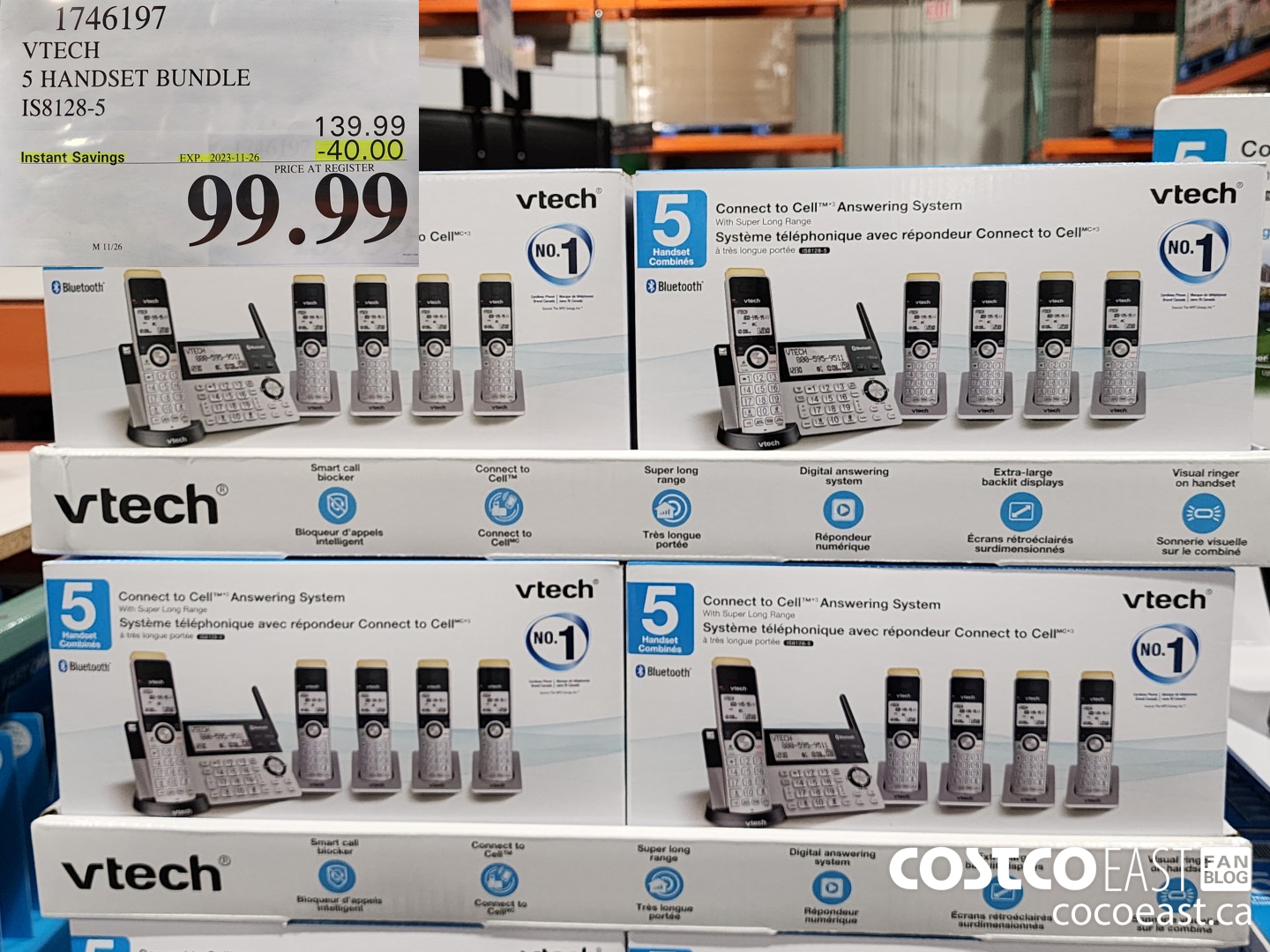 1746197 VTECH S HANDSET BUNDLE IS8128-5 ($40.00 INSTANT SAVINGS EXPIRES ON 2023-11-26) $99.99