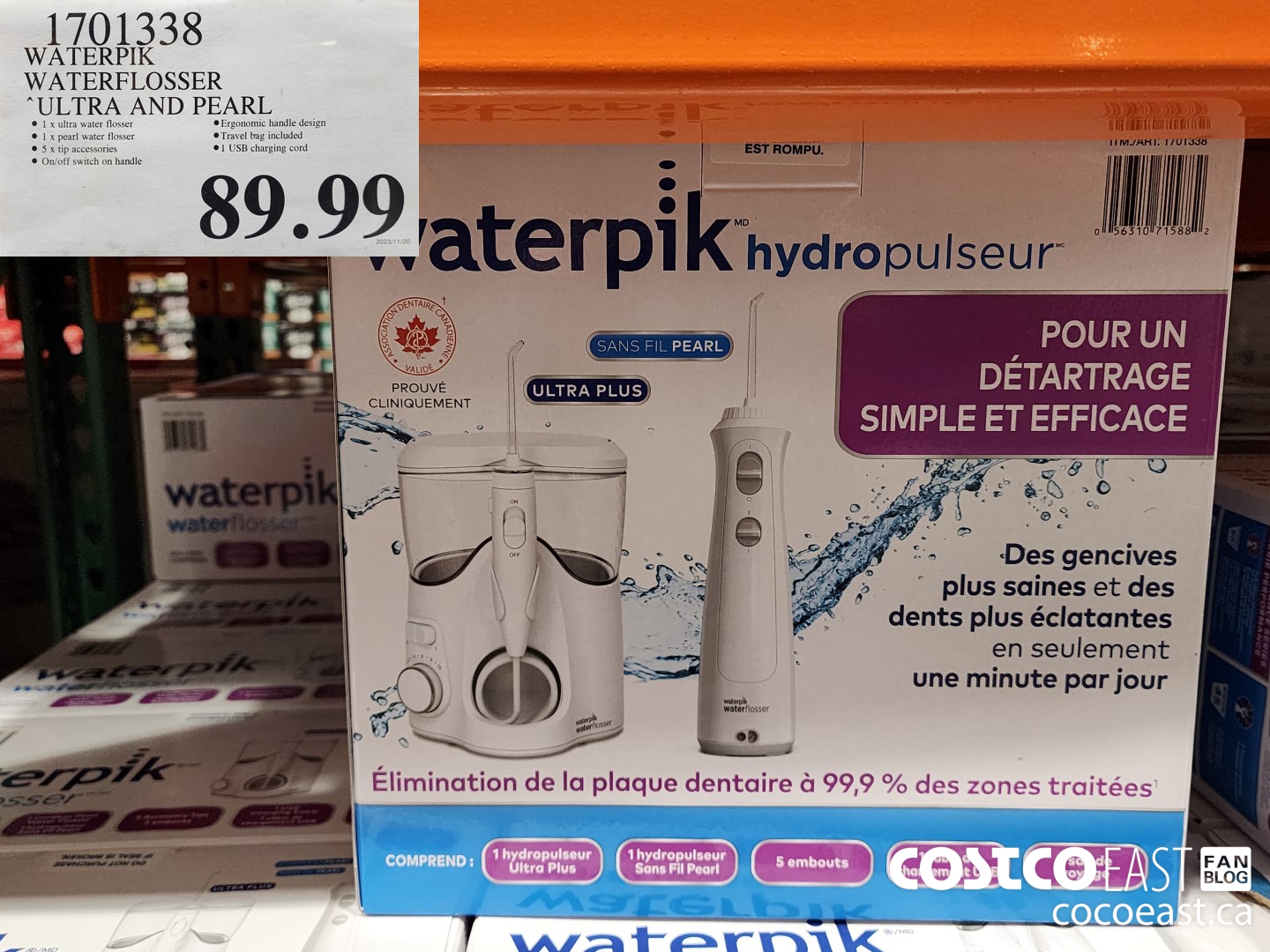 1701338 WATERPIK WATERFLOSSER ULTRA AND PEARL $89.99