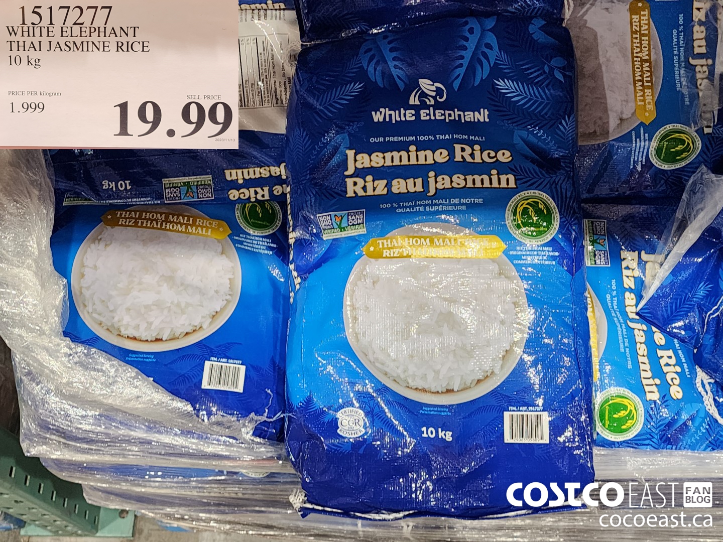 1517577 WHITE ELEPHANT THAI JASMINE RICE 10 kg $19.99