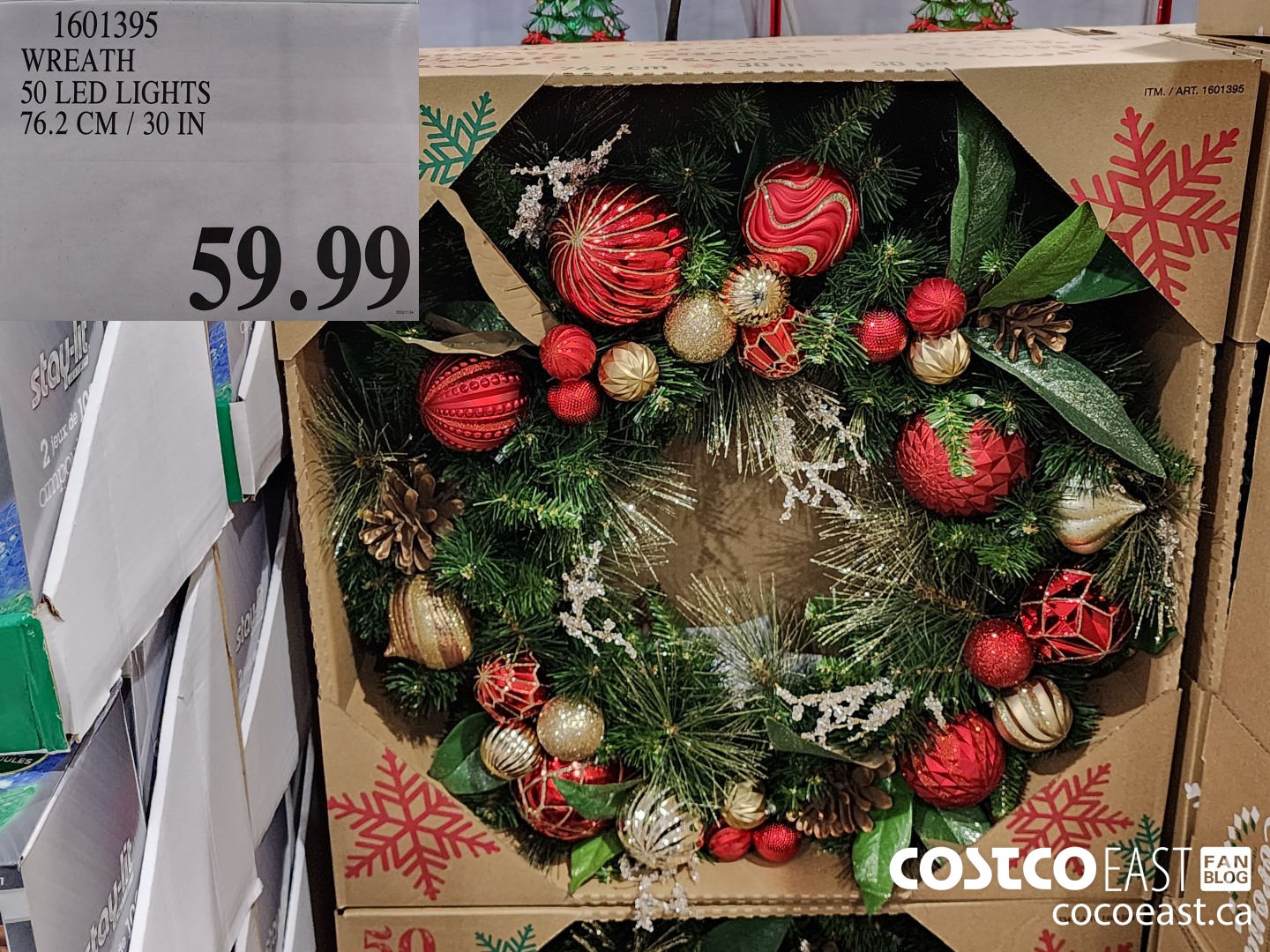 1601395 WREATH 50 LED LIGHTS 76.2 CM / 30 IN $59.99