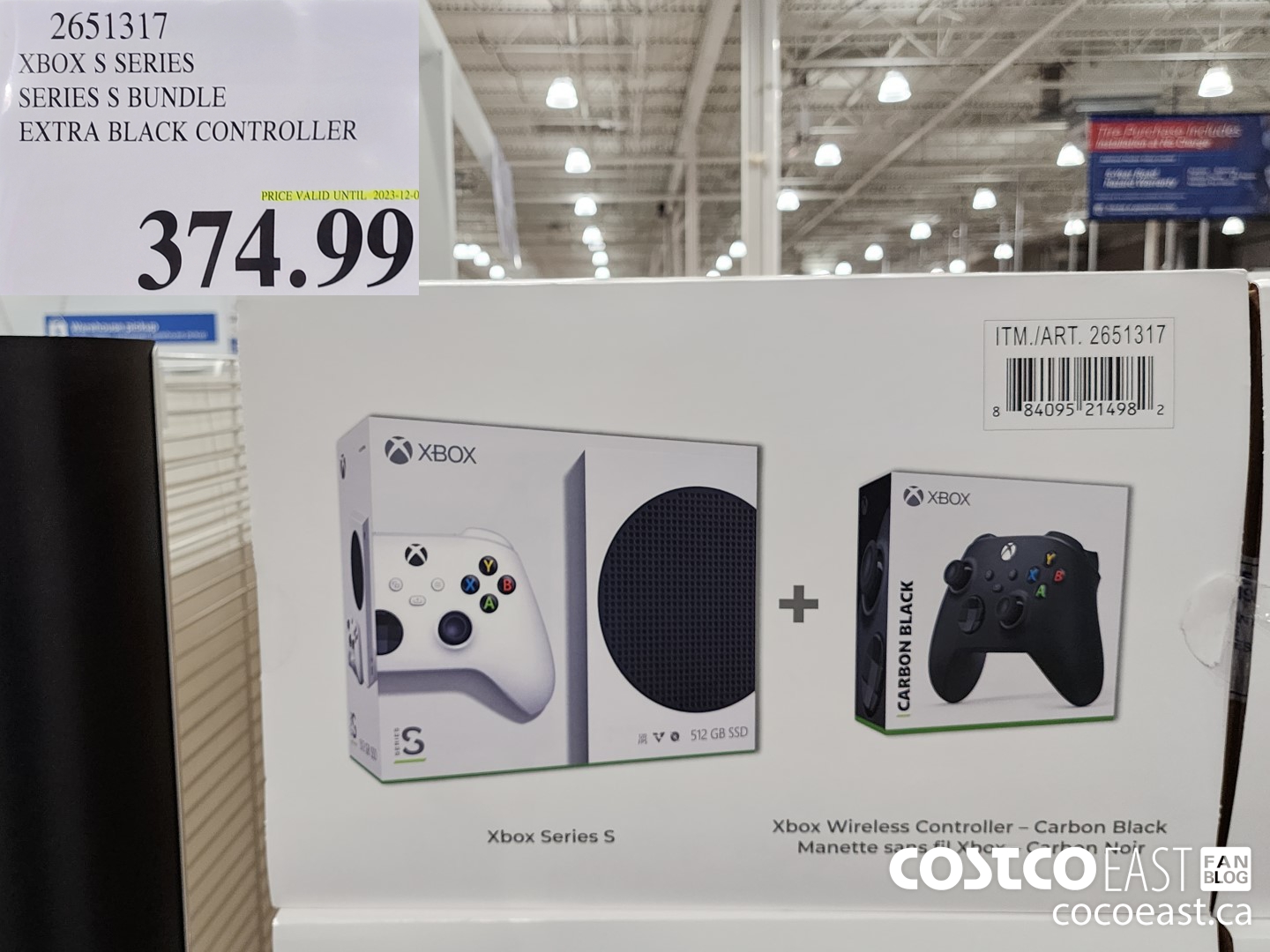 2651317 XBOX S SERIES SERIES S BUNDLE EXTRA BLACK CONTROLLER $374.99