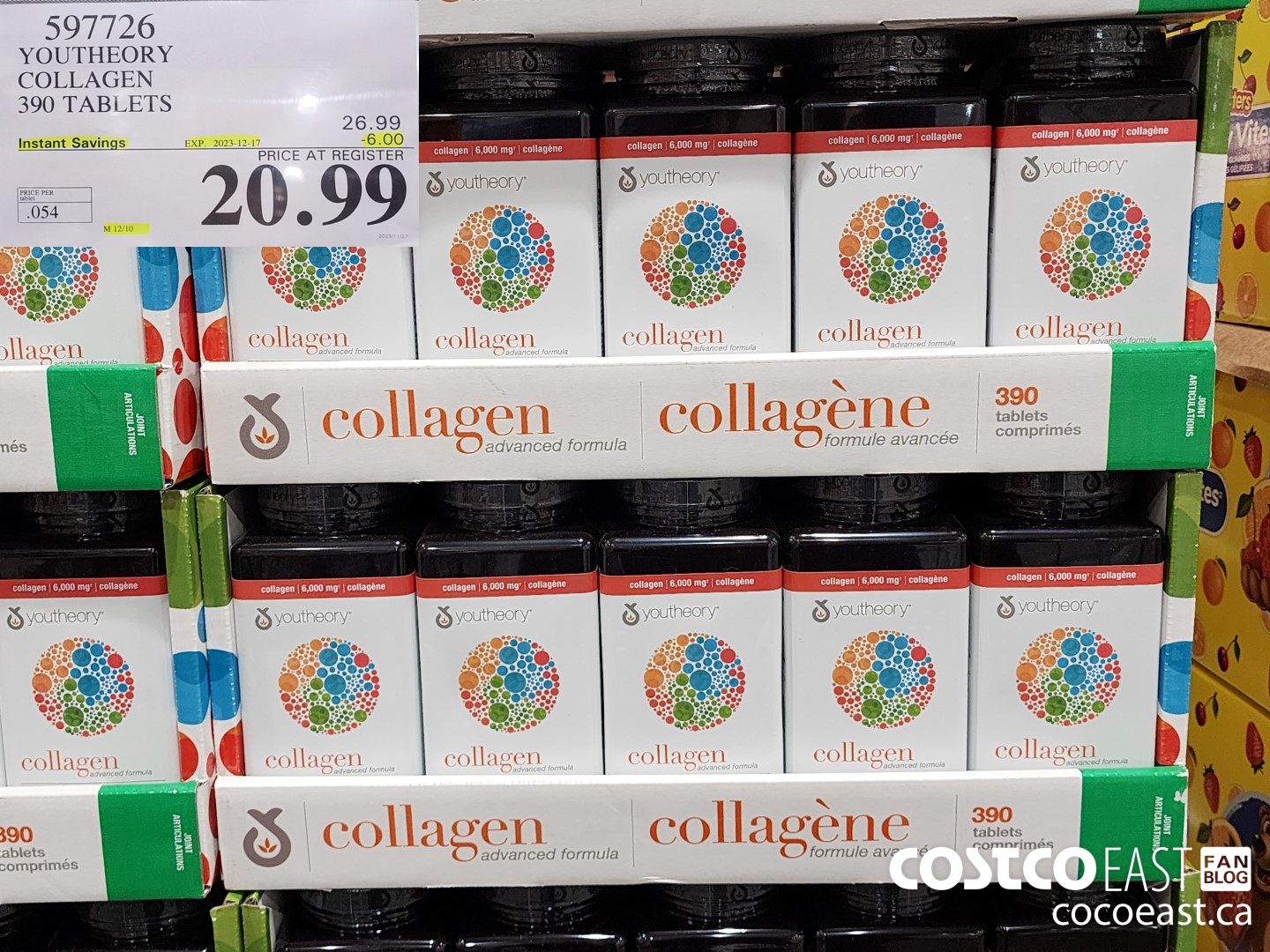 597726 YOUTHEORY COLLAGEN 390 TABLETS ($6.00 INSTANT SAVINGS EXPIRES ON 2023-12-17) $20.99