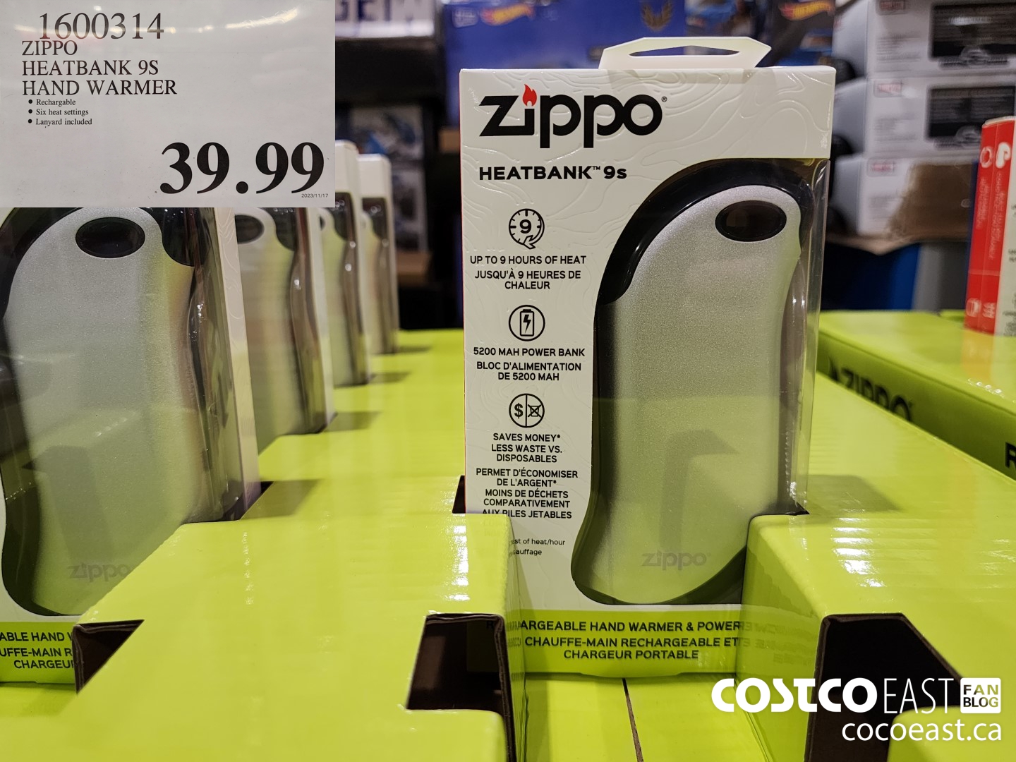 ZIPPO Chauffe-main rechargable avec chargeur portable HeatBank 9S