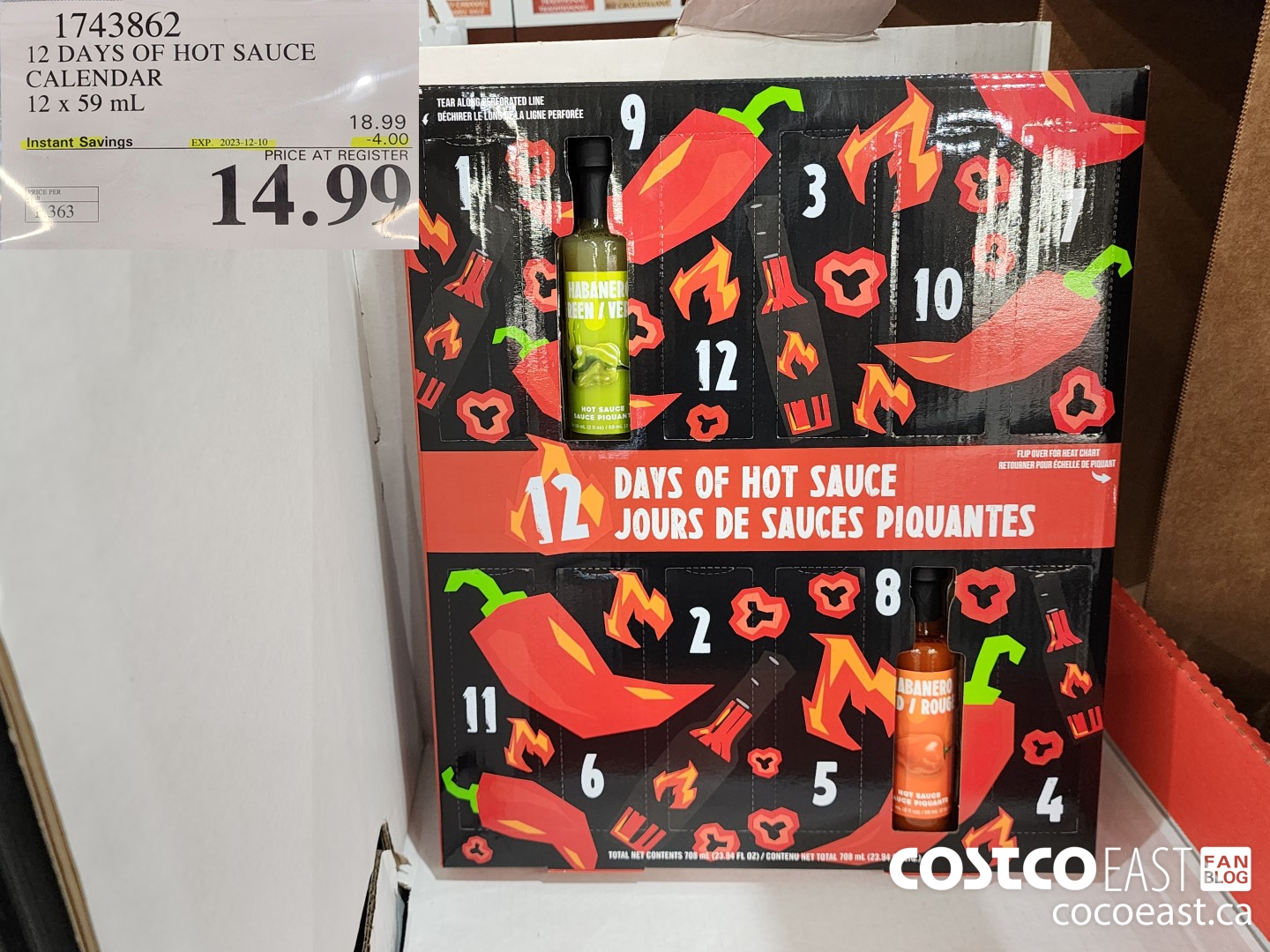 1743862 12 DAYS OF HOT SAUCE CALENDAR 12 x 59 mL ($4.00 INSTANT SAVINGS EXPIRES ON 2023-12-10) $14.99