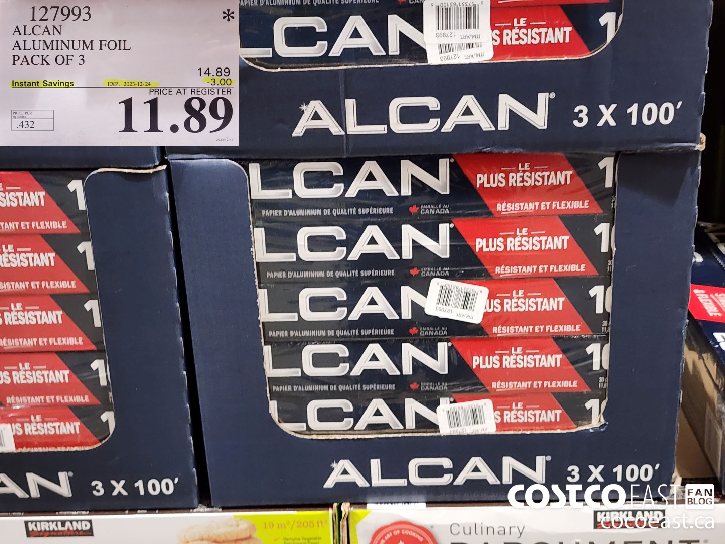 127993 ALCAN ALUMINUM FOIL PACK OF 3 ($3.00 INSTANT SAVINGS EXPIRES ON 2023-12-24) $11.89