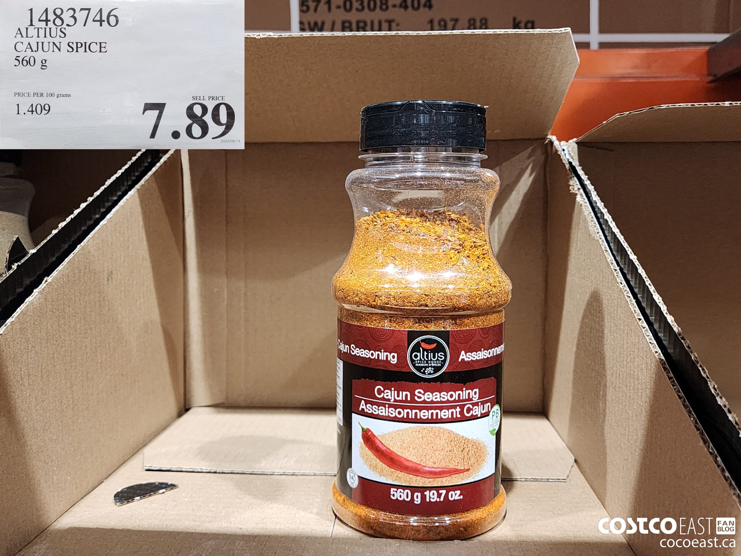 1483746 ALTIUS CAJUN SPICE 560 G $7.89