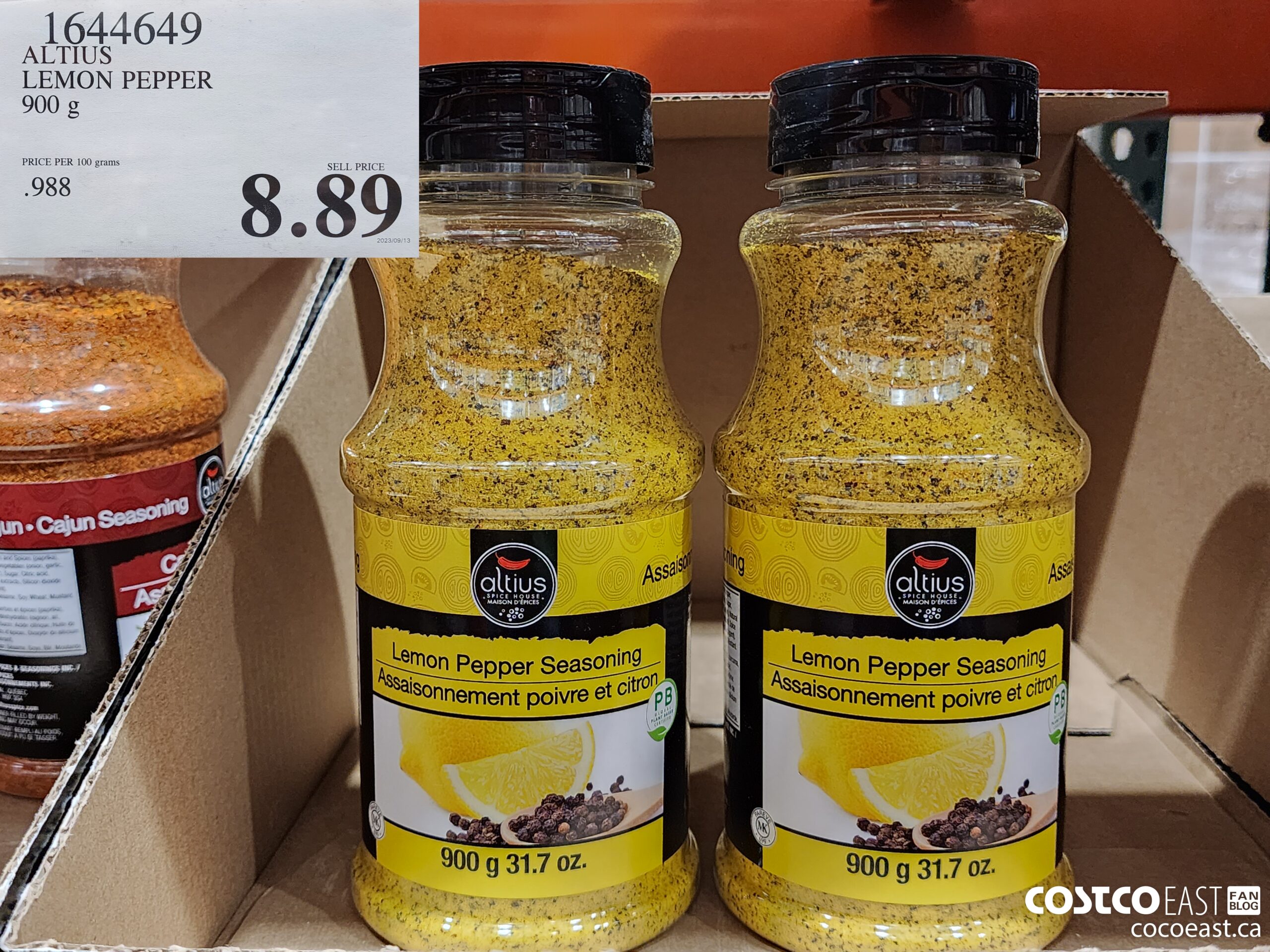 1644649 ALTIUS LEMON PEPPER 900 g $8.89