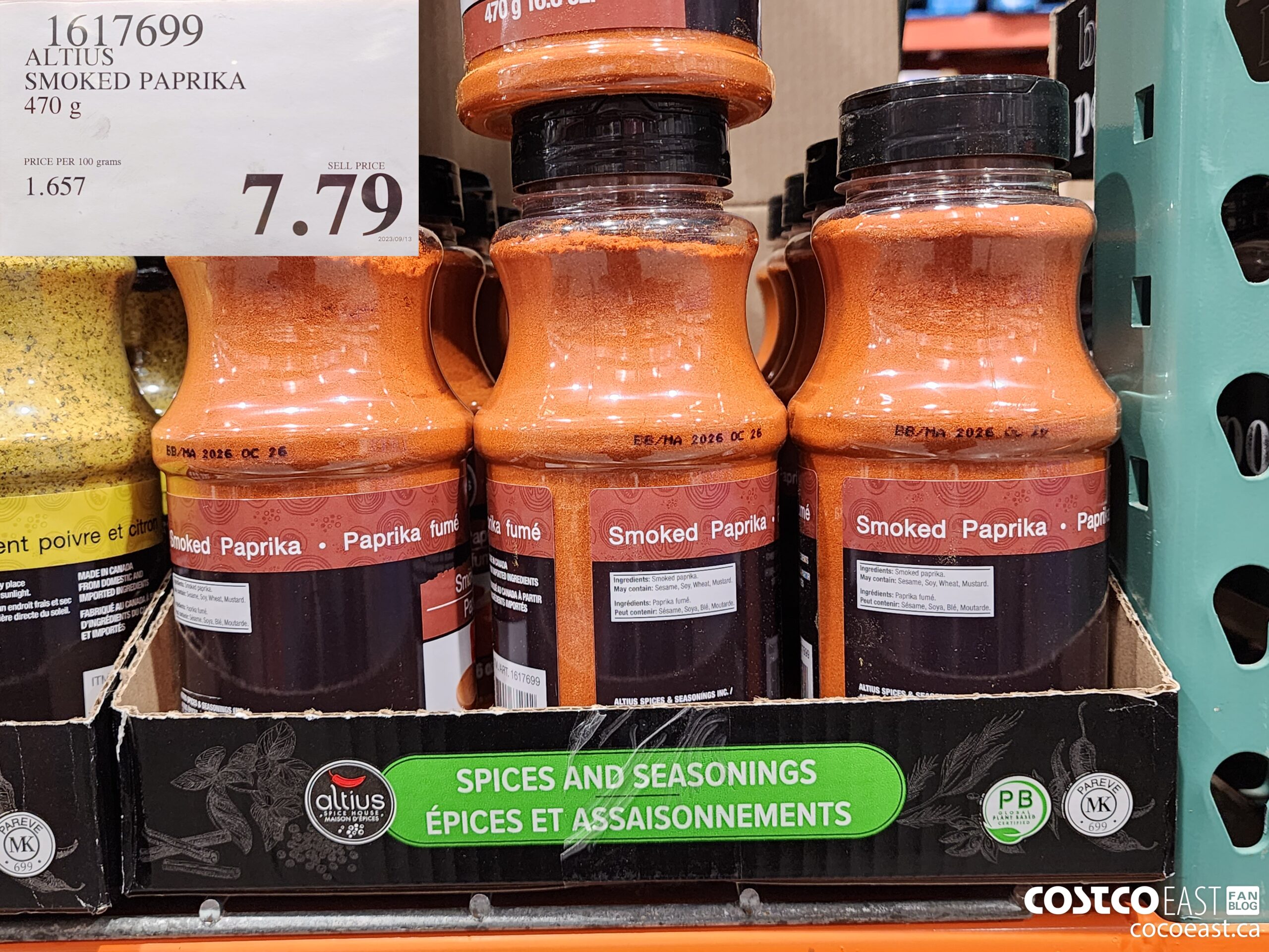 1617699 ALTIUS SMOKED PAPRIKA 490 g $7.79