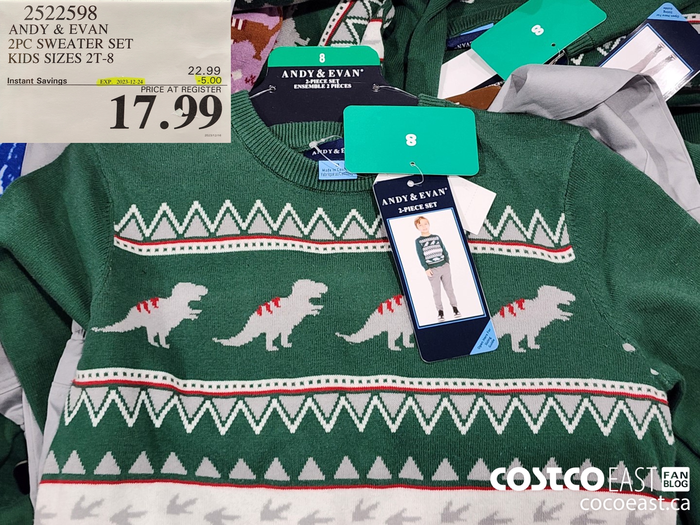 2522598 ANDY & EVAN 2PC SET SIZES 2T-8 ($5.00 INSTANT SAVINGS EXPIRES ON 2023-12-24) $17.99