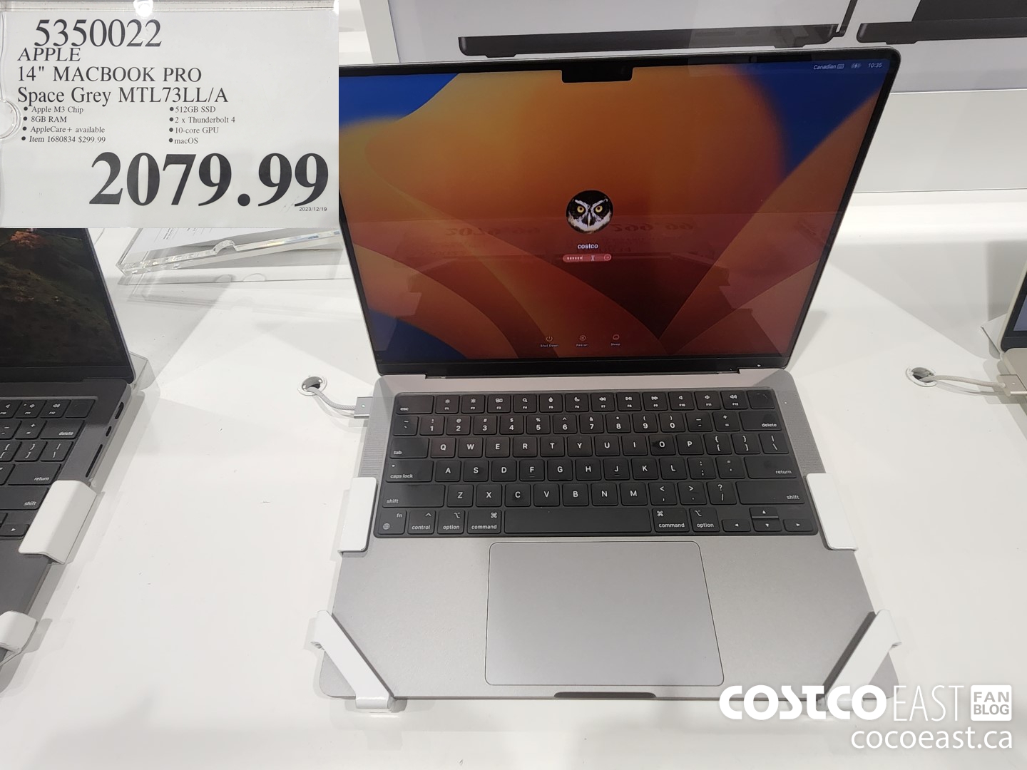 5350022 APPLE 14 MACBOOK PRO SPACE Grey MTL73LL/A $2079.99