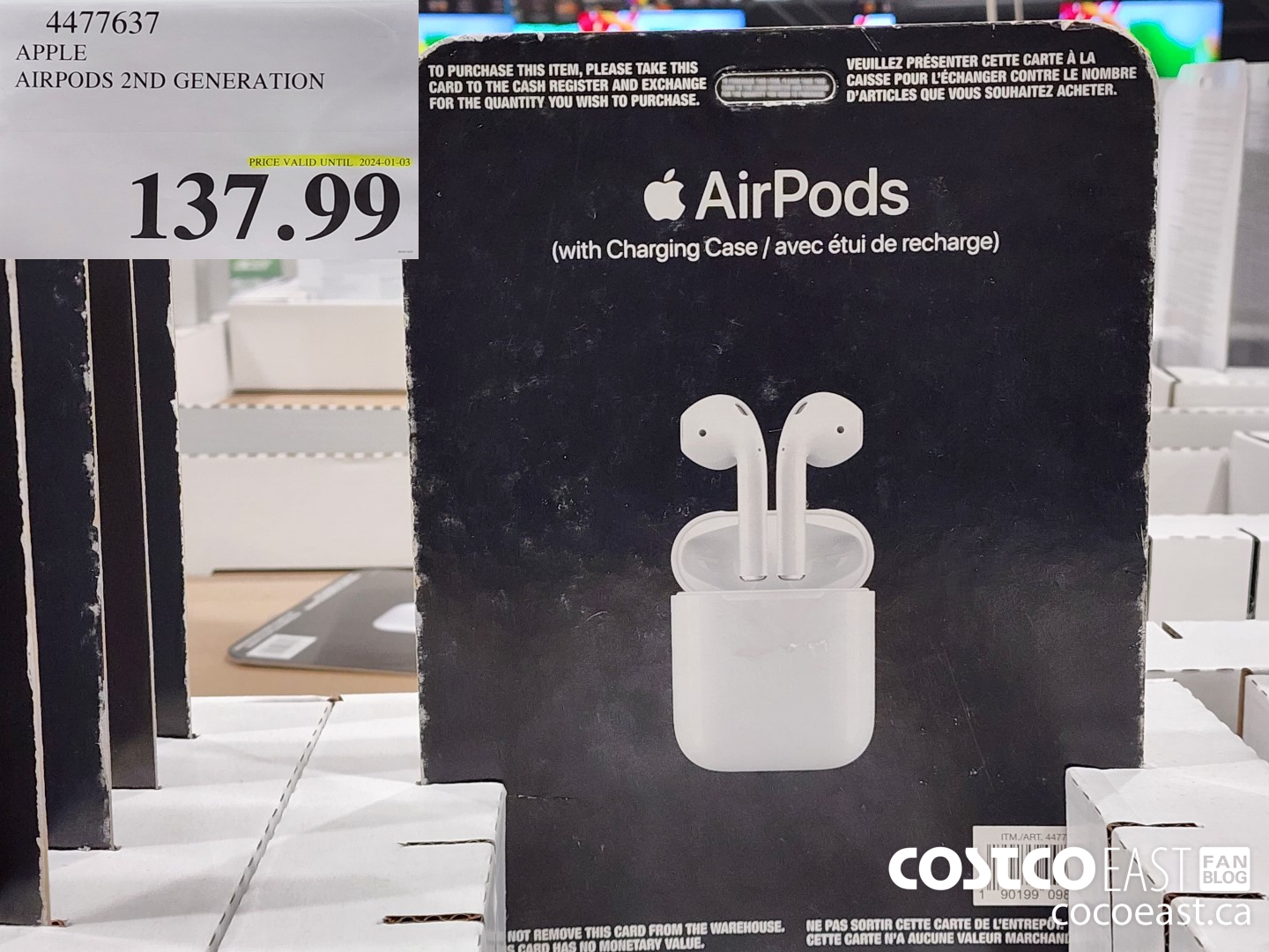 4477637 APPLE AIRPODS 2ND GENERATION $137.99
