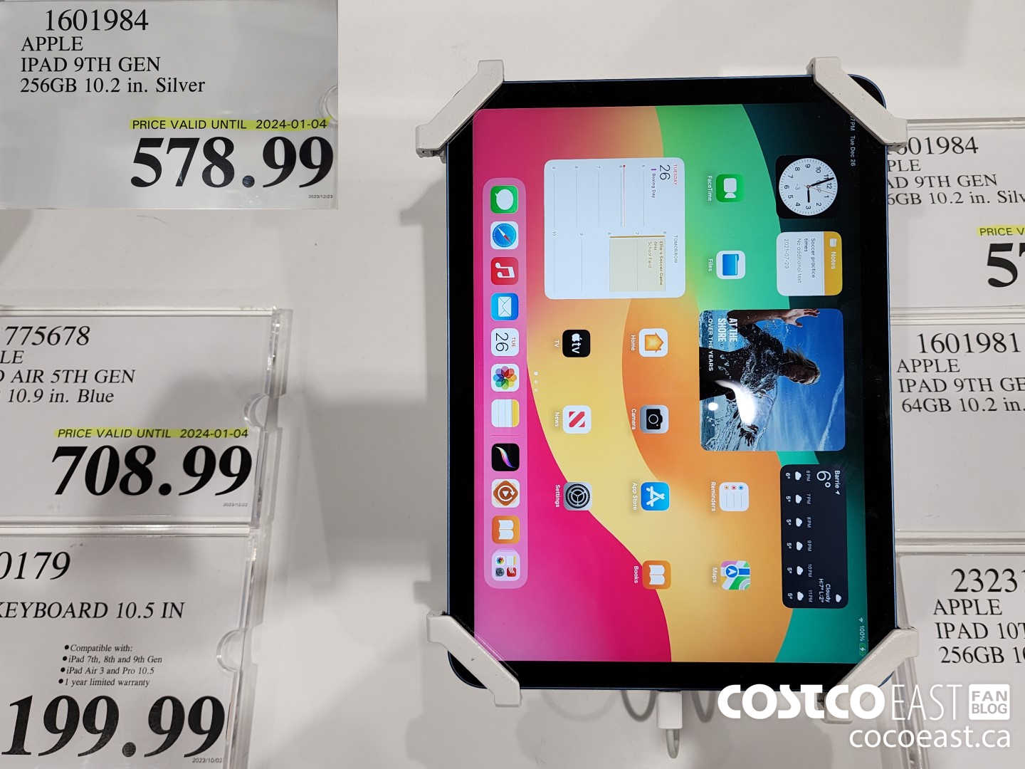 1601984 APPLE IPAD 9TH GEN 256GB 10.2 IN. SILVER $578.99