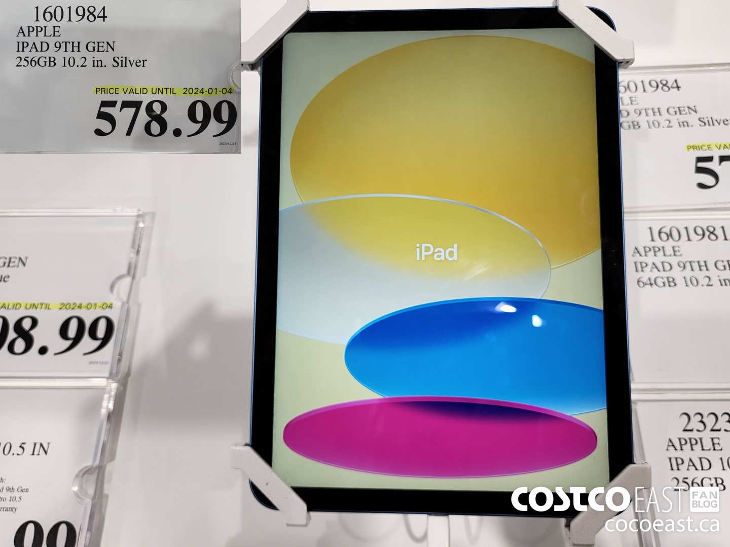 1601984 APPLE IPAD 9TH GEN 256GB 10.2 IN. SILVER $578.99