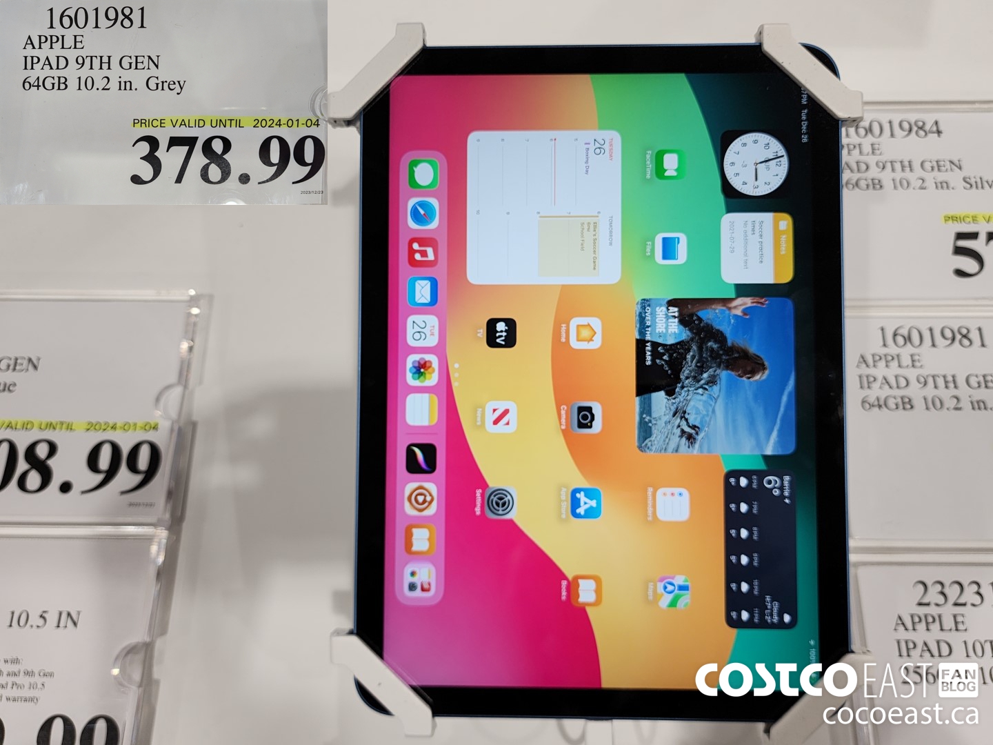 1601981 APPLE IPAD 9TH GEN 64GB 10.2 IN. GREY $378.99