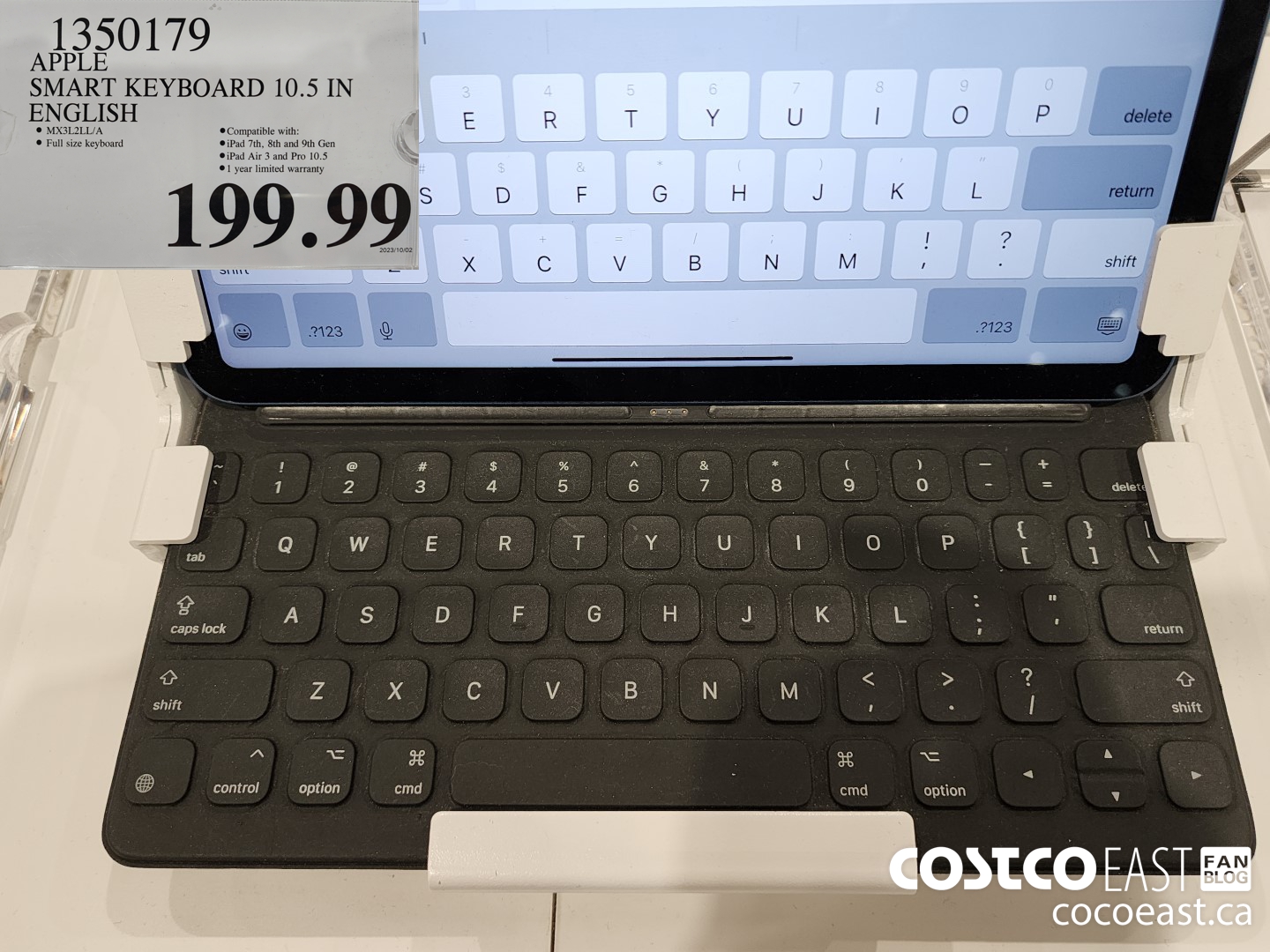 1350179 APPLE SMART KEYBOARD 10.5 IN ENGLISH $199.99