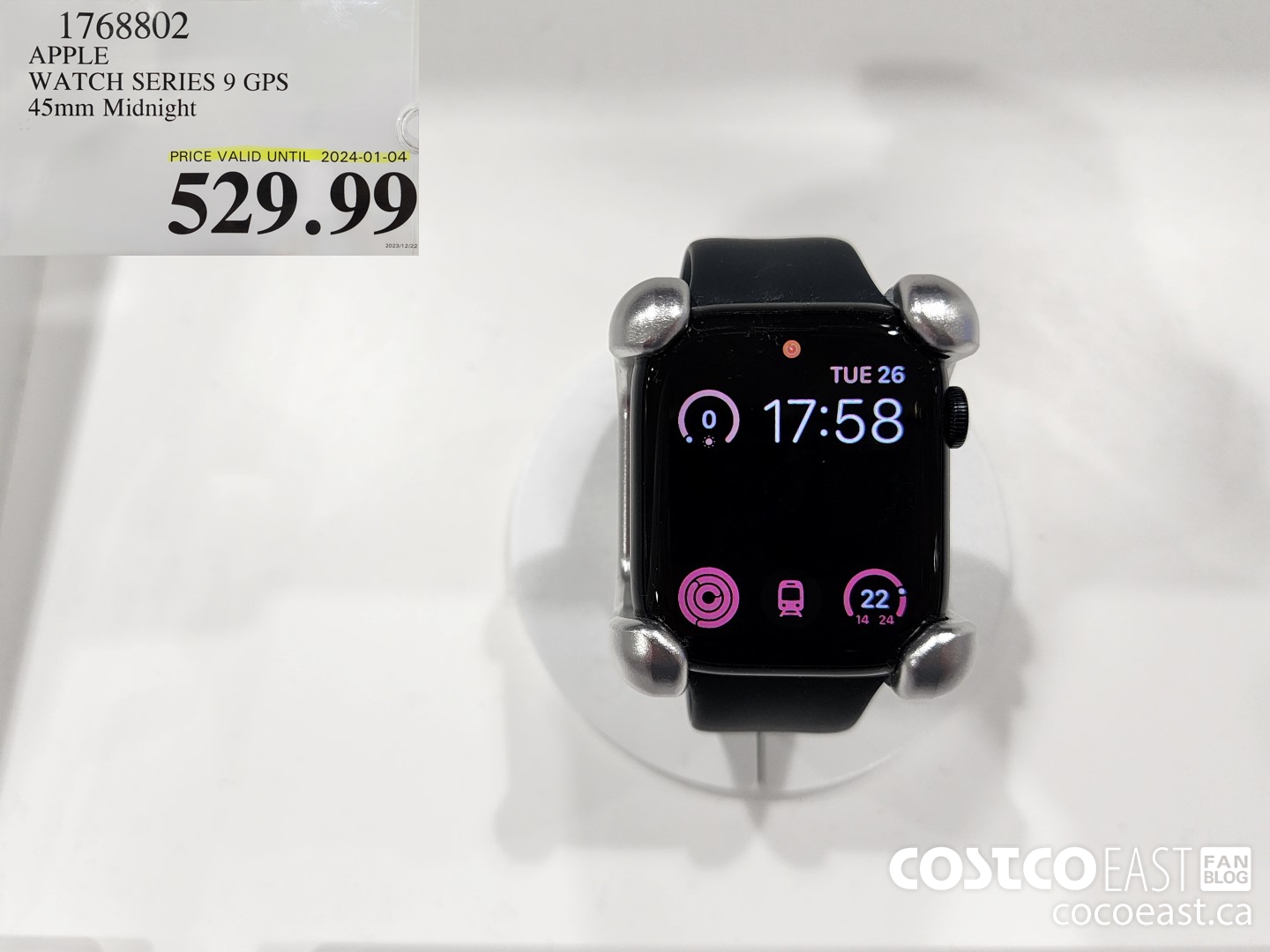 1768802 APPLE WATCH SERIES 9 GPS 45mm Midnight $529.99