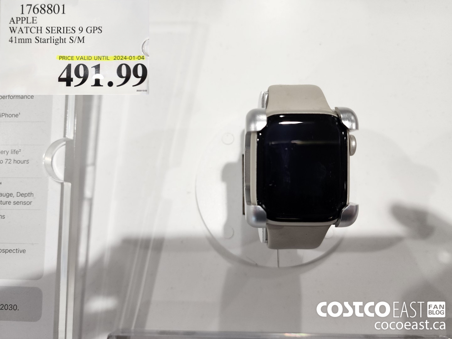 1768801 APPLE WATCH SERIES 9 GPS 41mm Starlight S/M $491.99