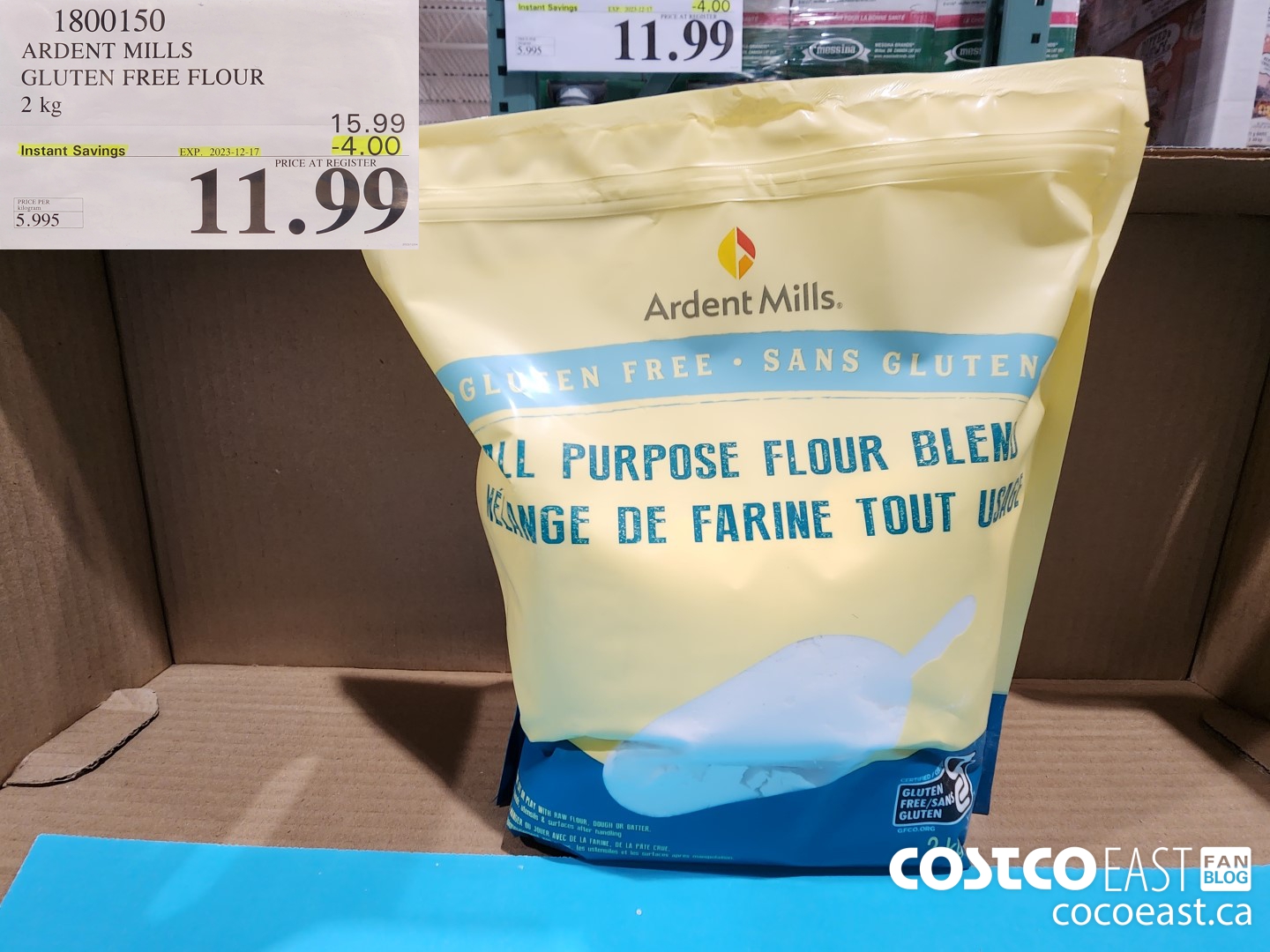 1800150 ARDENT MILLS GLUTEN FREE FLOUR 2 kg ($4.00 INSTANT SAVINGS EXPIRES ON 2023-12-17) $11.99