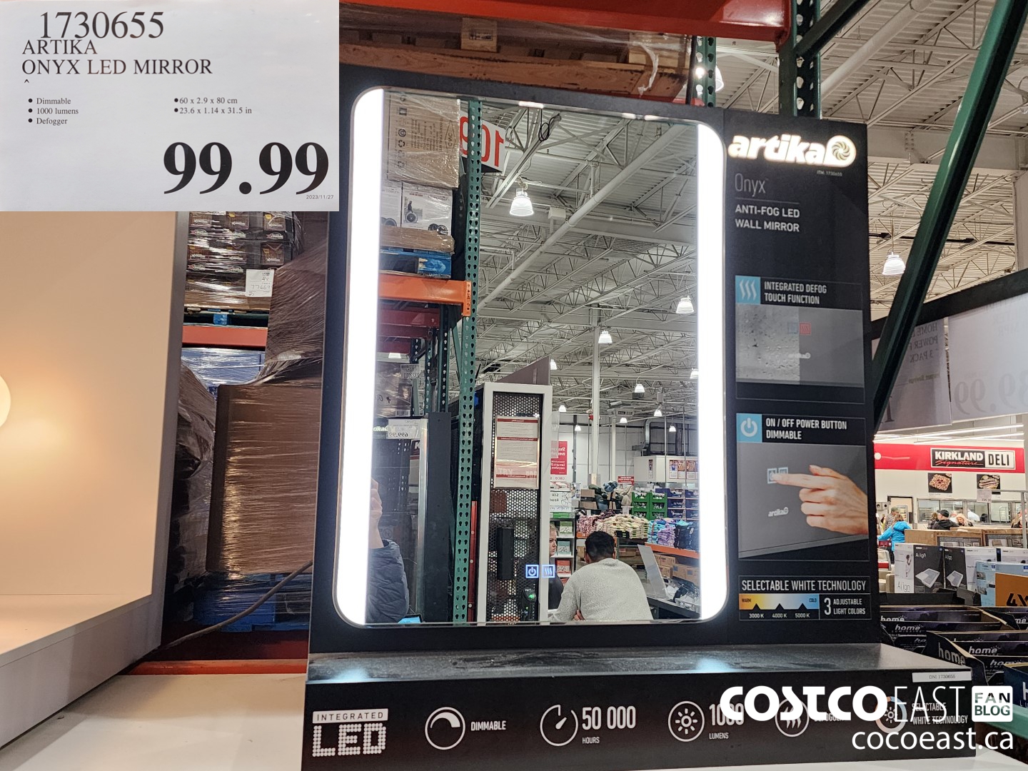 1730655 ARTIKA ONYX LED MIRROR $99.99