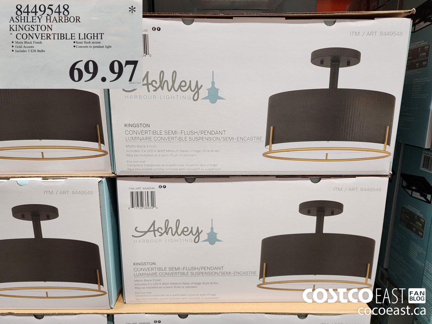 8449548 ASHLEY HARBOR KINGSTON CONVERTIBLE LIGHT $69.97
