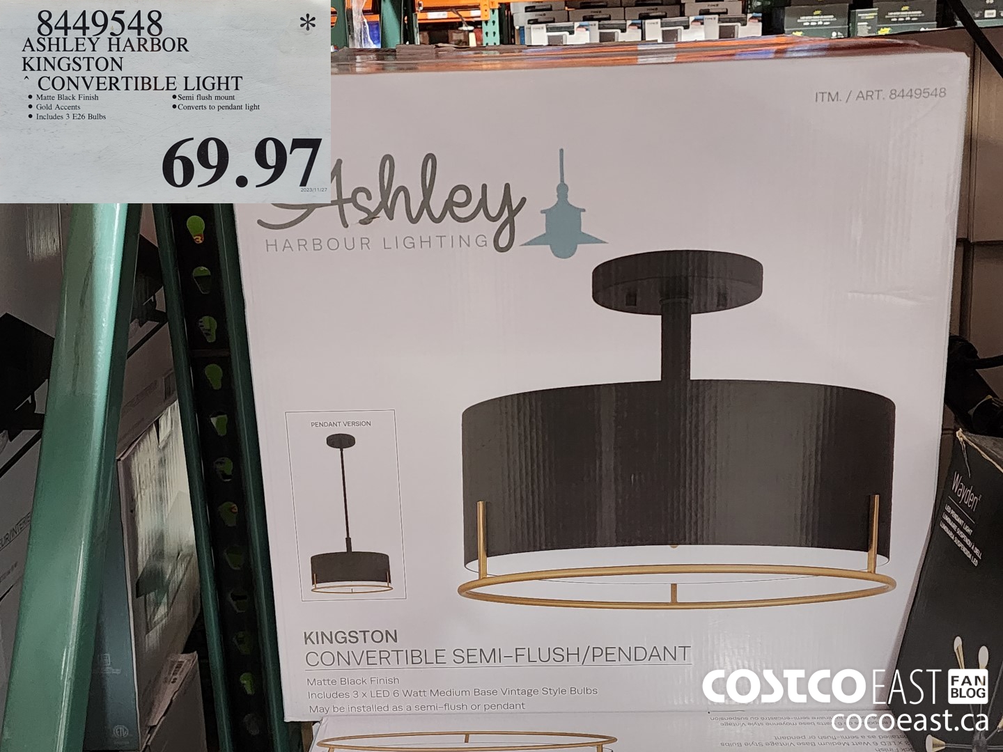 8449548 ASHLEY HARBOR KINGSTON CONVERTIBLE LIGHT $69.97