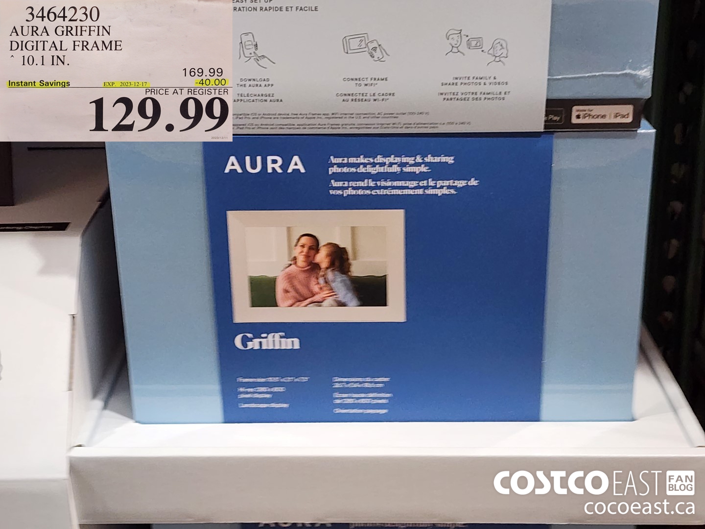 3464230 AURA GRIFFIN DIGITAL FRAME 10.0 IN. ($40.00 INSTANT SAVINGS EXPIRES ON 2023-12-17) $129.99