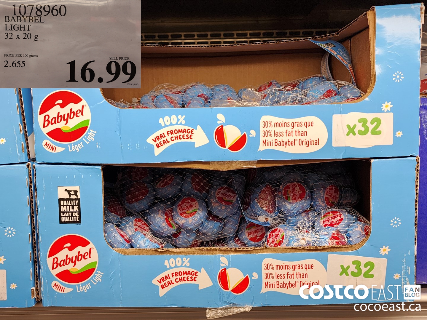 1078960 BABYBEL LIGHT 32 x 20 g $16.99