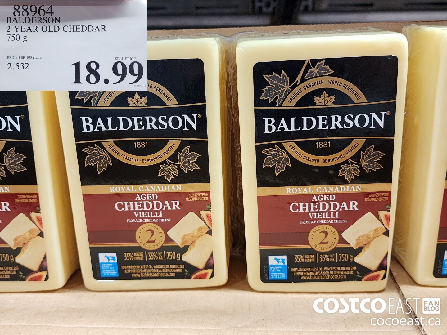 88964 BALDERSON 2 YEAR OLD CHEDDAR 750 g $18.99