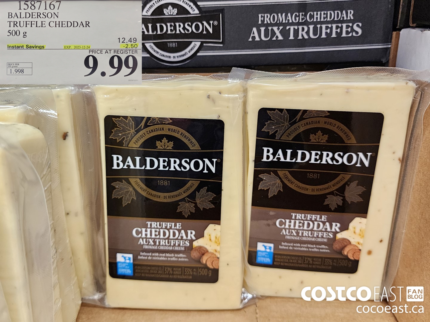 1587167 BALDERSON TRUFFLE CHEDDAR 500 g ($2.50 INSTANT SAVINGS EXPIRES ON 2023-12-24) $9.99