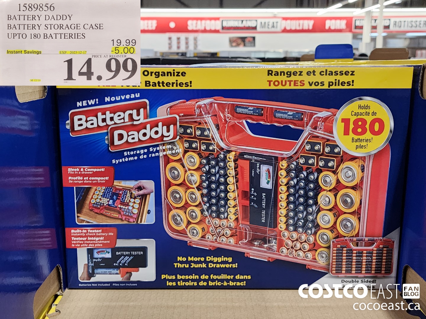 1589856 BATTERY DADDY BATTERY STORAGE CASE UP TO 180 BATTERIES ($5.00 INSTANT SAVINGS EXPIRES ON 2023-12-17) $14.99