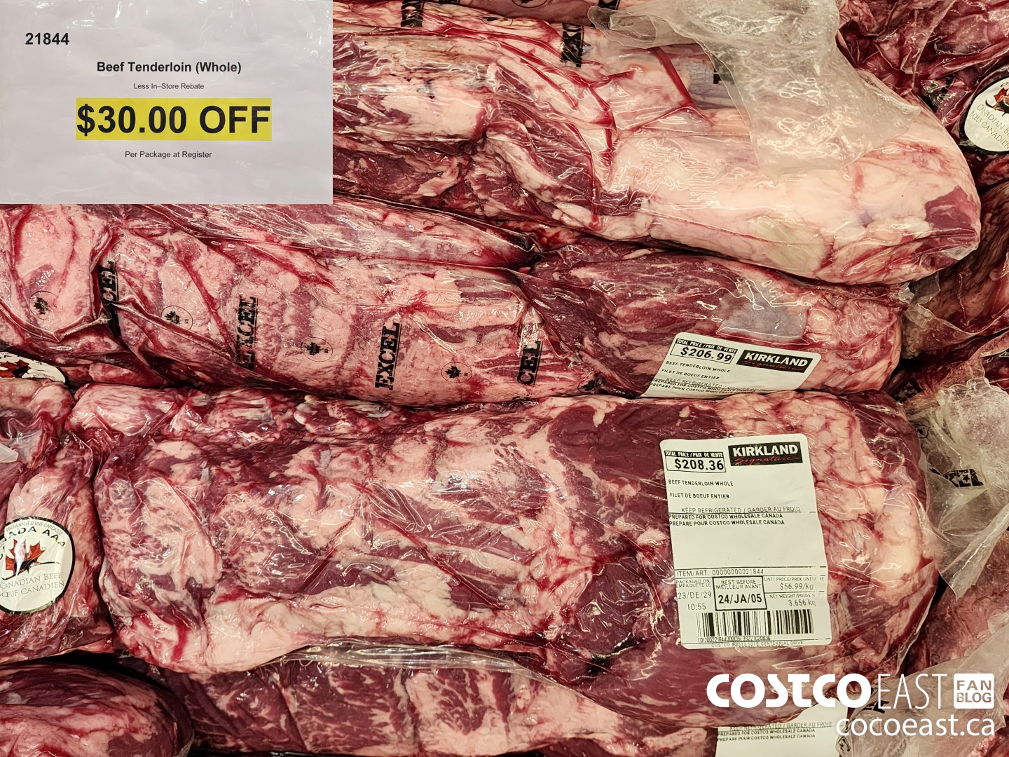 21844 BEEF TENDERLOIN (WHOLE) ($30.00 INSTANT SAVINGS)