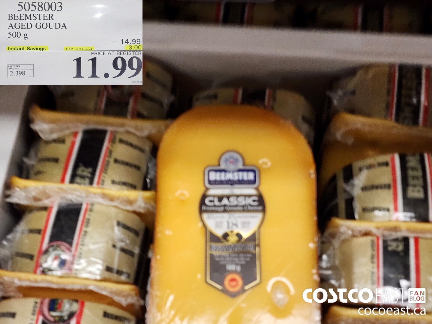 5058003 BEEMSTER AGED GOUDA 500G ($3.00 INSTANT SAVINGS EXPIRES ON 2023-12-24) $11.99