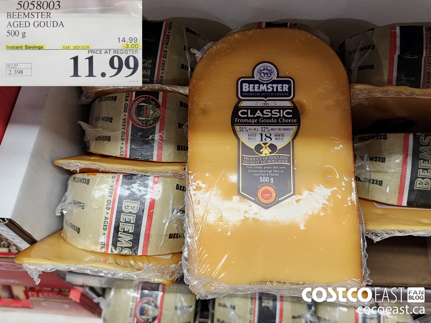 5058003 BEEMSTER AGED GOUDA 500G ($3.00 INSTANT SAVINGS EXPIRES ON 2023-12-24) $11.99