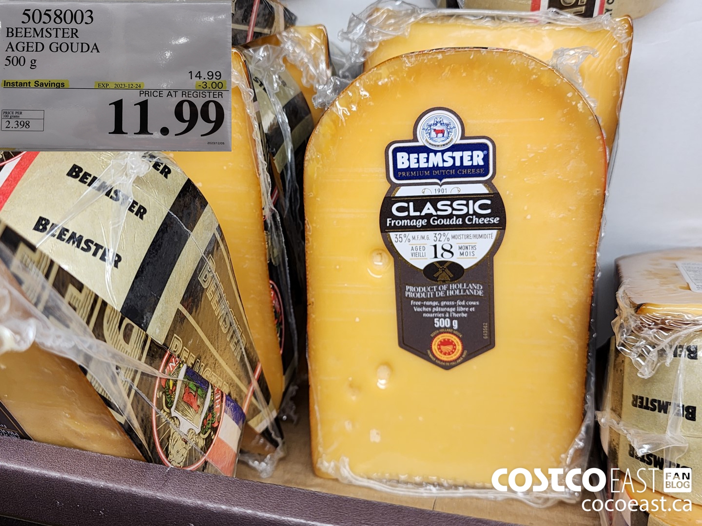 5058003 BEEMSTER AGED GOUDA 500G ($3.00 INSTANT SAVINGS EXPIRES ON 2023-12-24) $11.99