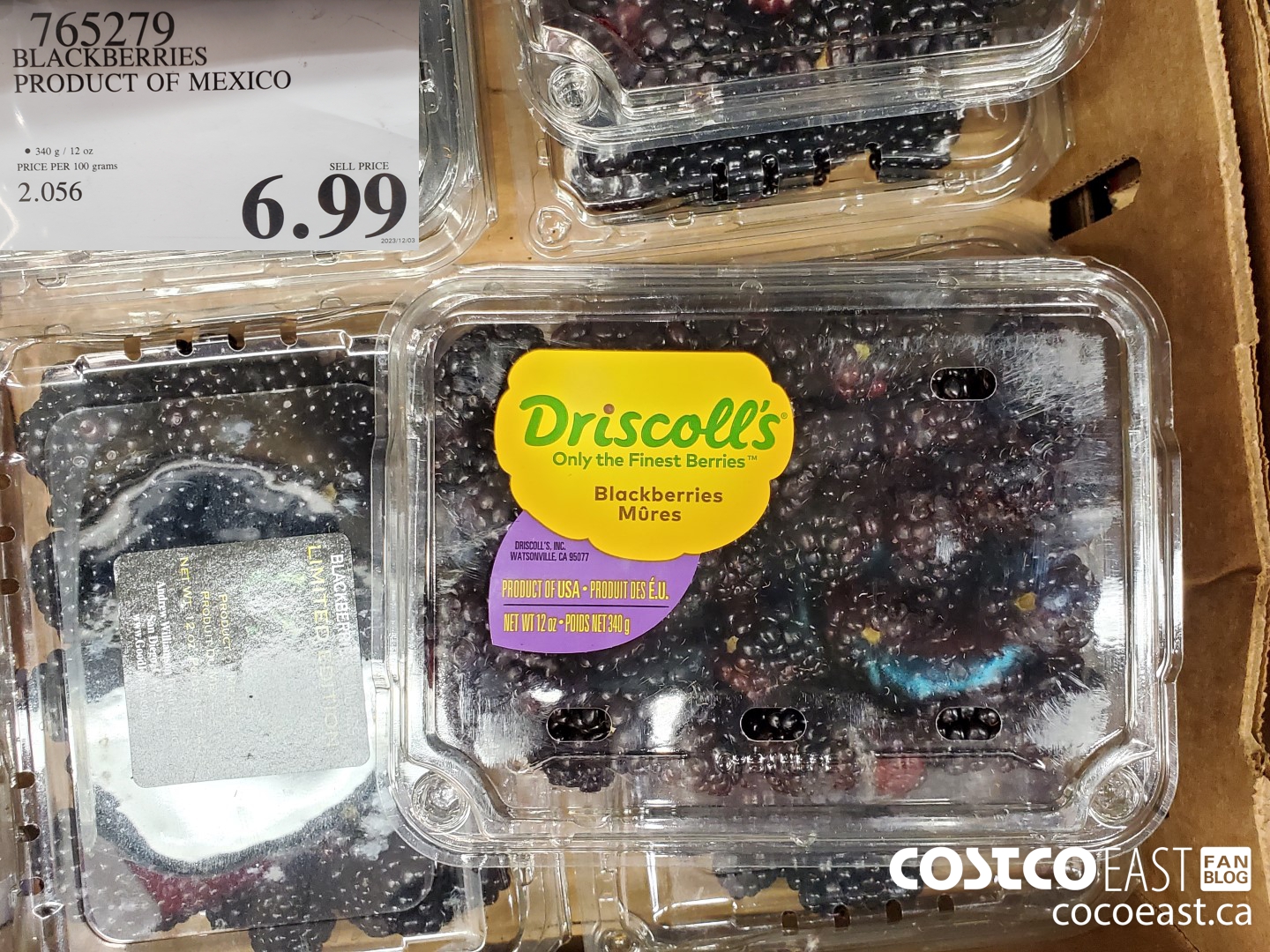 765279 BLACKBERRIES PRODUCT OF MEXICO $6.99