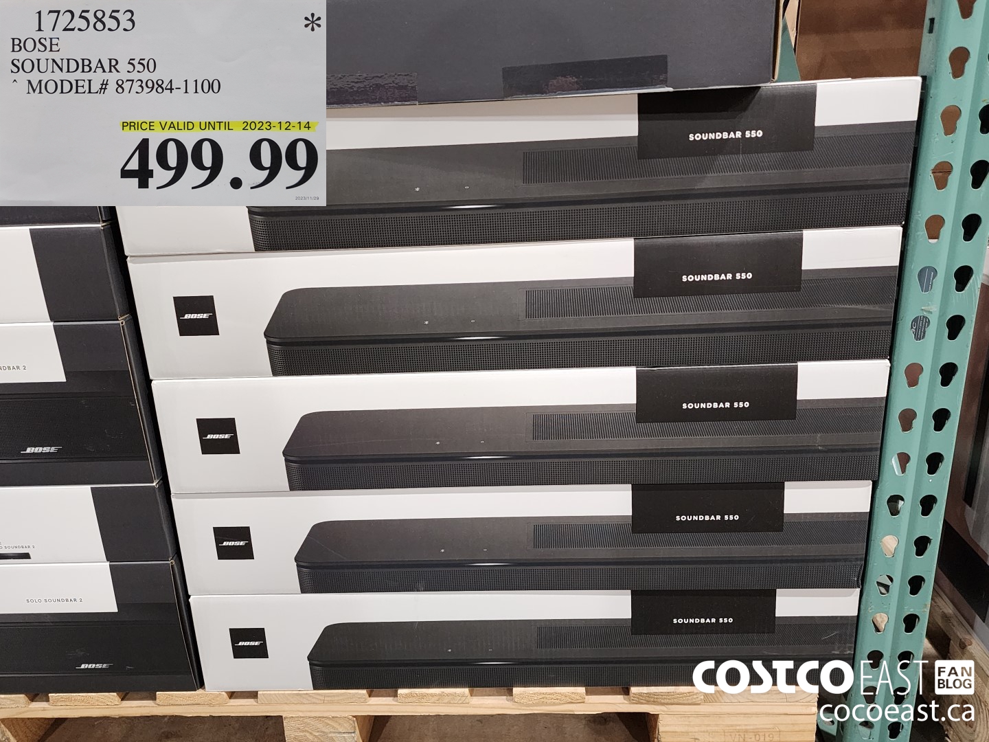 1725853 BOSE SOUNDBAR 550 * MODEL# 873984-1100 $499.99