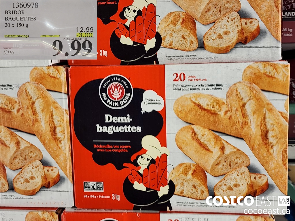 1360978 BRIDOR BAGUETTES 20 X 150 G ($3.00 INSTANT SAVINGS EXPIRES ON 2023-12-17) $9.99