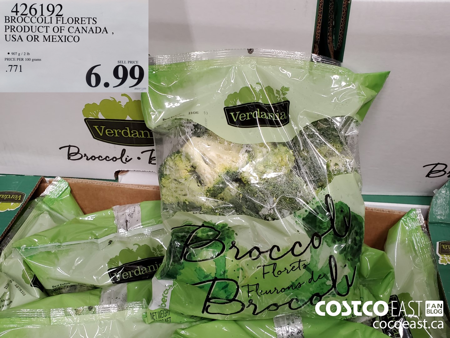 426192 BROCCOLI FLORETS PRODUCT OF CANADA, USA OR MEXICO $6.99