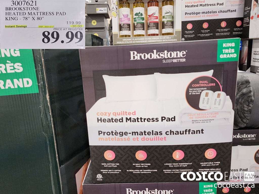 3007621 BROOKSTONE HEATED MATTRESS PAD KING - 78