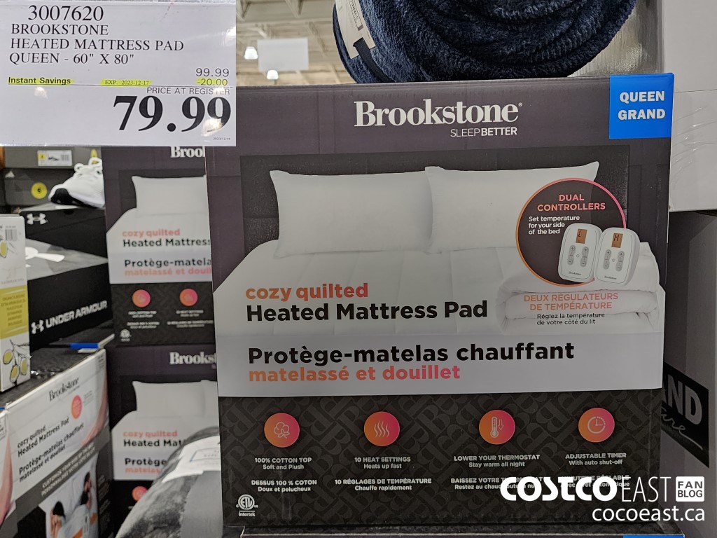 3007620 BROOKSTONE HEATED MATTRESS PAD QUEEN - 60