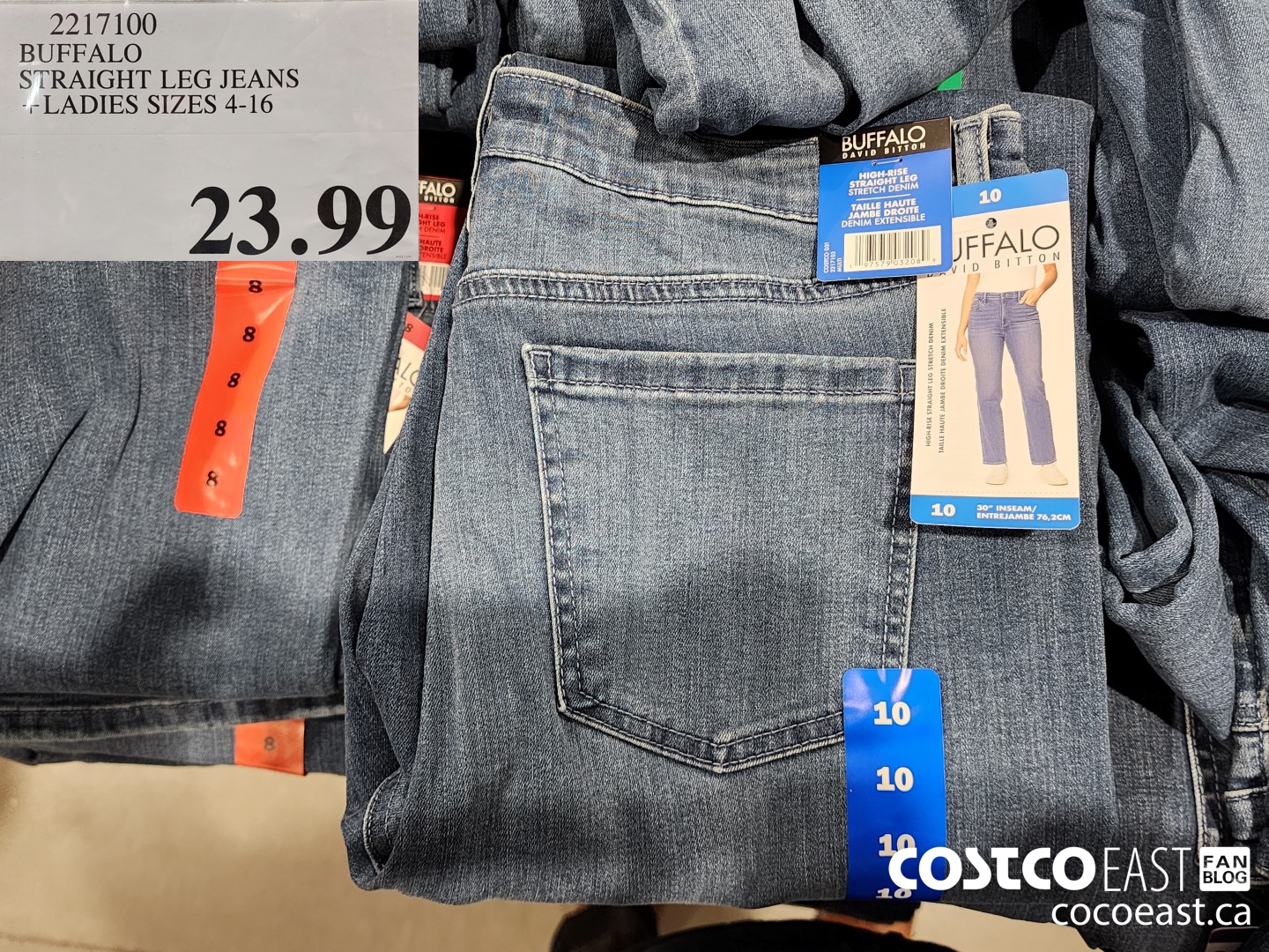 2217100 BUFFALO STRAIGHT LEG JEANS + LADIES SIZES 4-16 $23.99