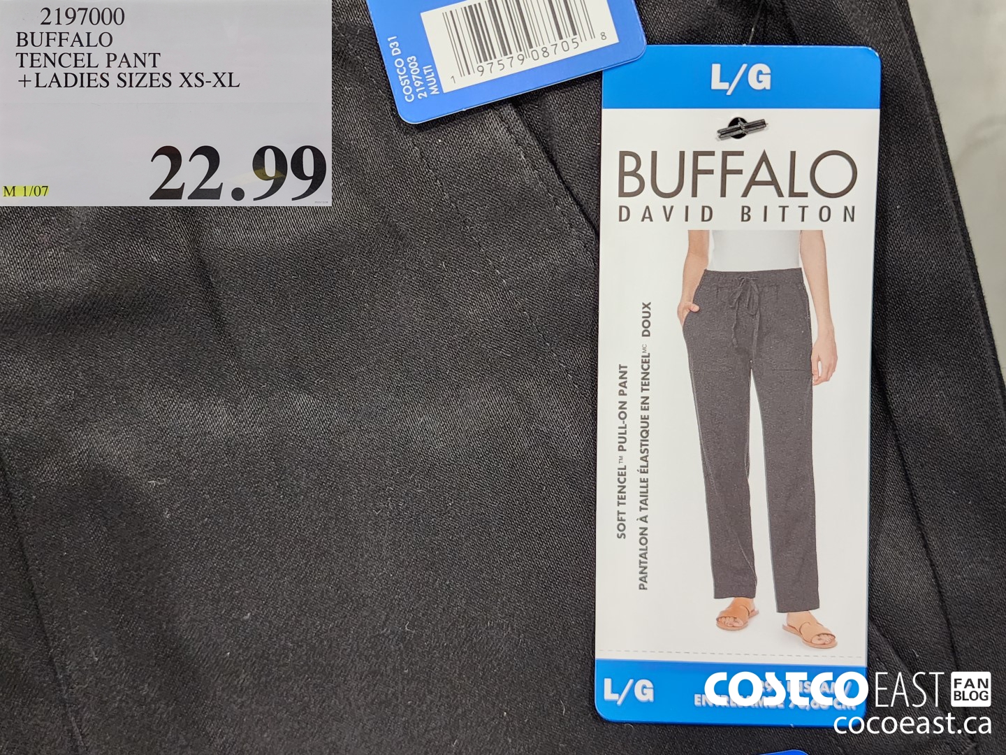 2197000 BUFFALO TENCEL PANT +LADIES SIZES XS-XL $22.99