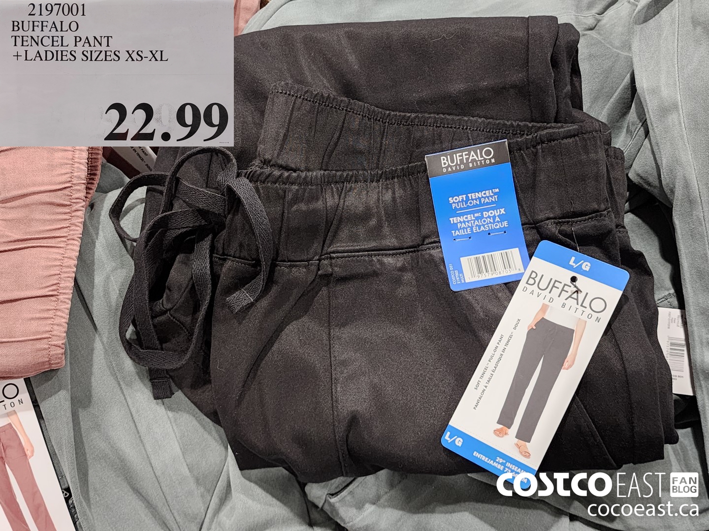 2197001 BUFFALO TENCEL PANT + LADIES SIZES XS-XL $22.99